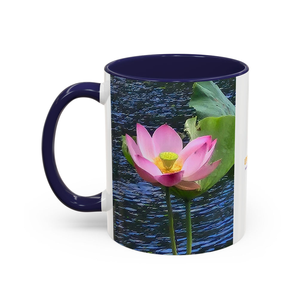 Lotus Water Garden Accent Coffee Mug — Upsundown Logo