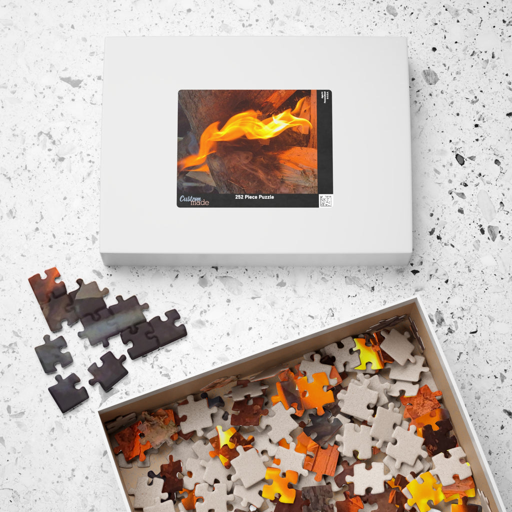 Fire-Themed Puzzle - 110/252/520/1014 Pieces - Perfect for Family Game Night