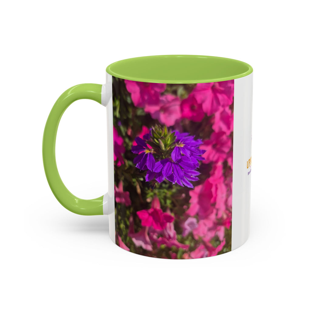 Floral Accent Coffee Mug — Upsundown Logo 11/15oz