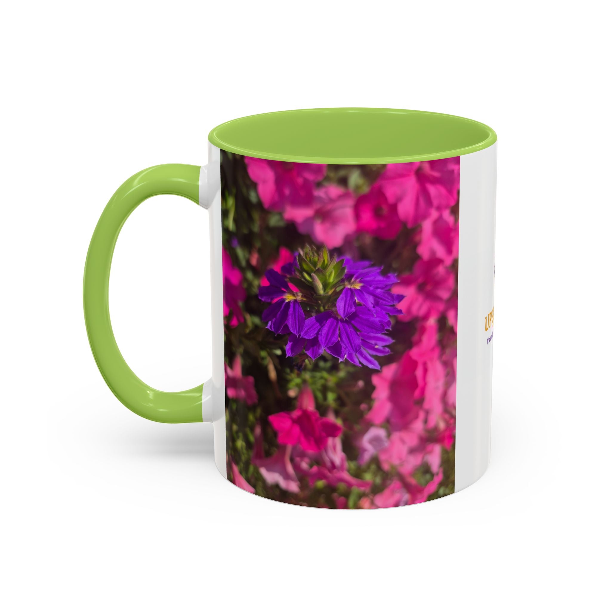 Floral Accent Coffee Mug — Upsundown Logo 11/15oz