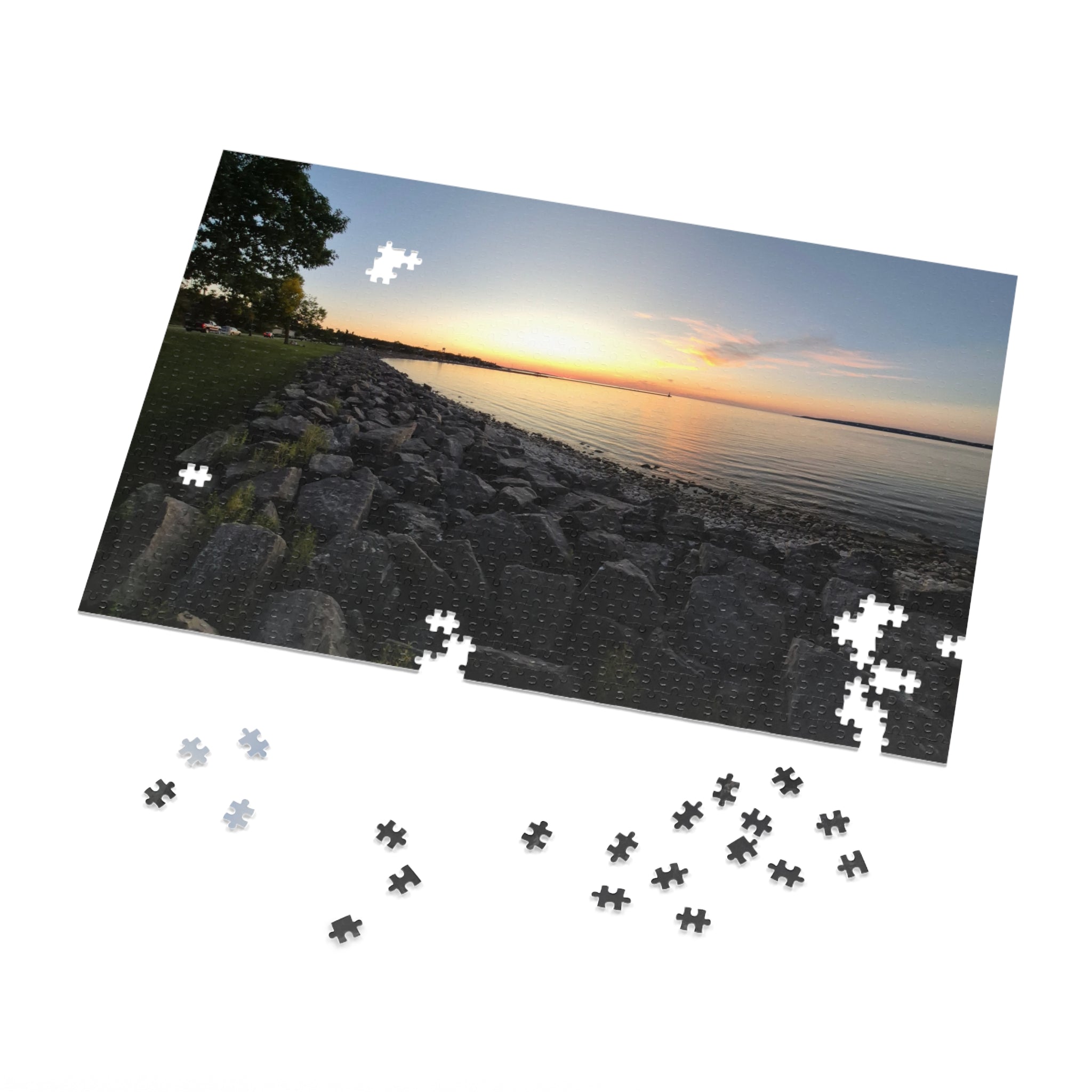 Scenic Sunset Jigsaw Puzzle with Tin – 500 Pieces