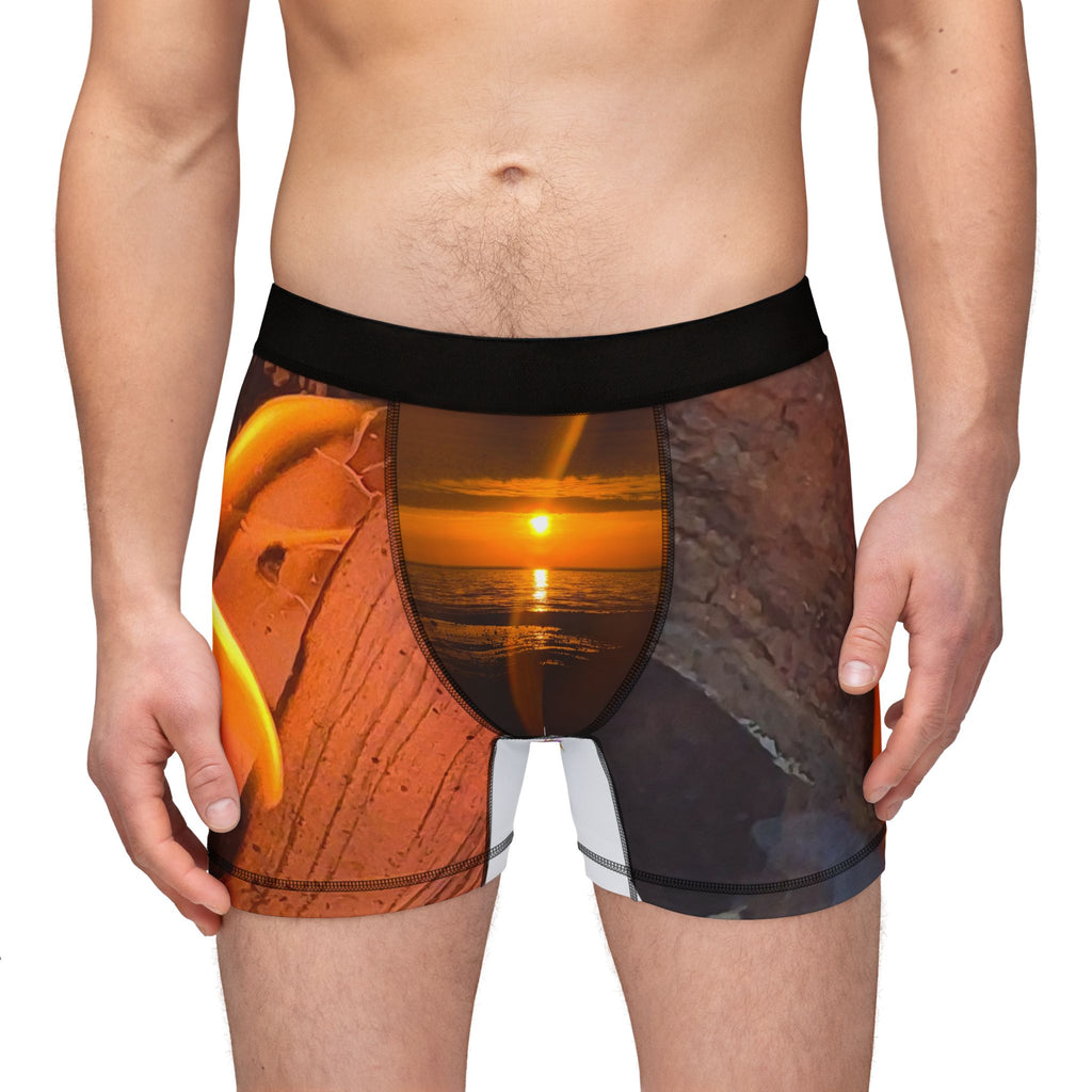 Flame Print Men's Boxers – Bold Fire Graphic Underwear