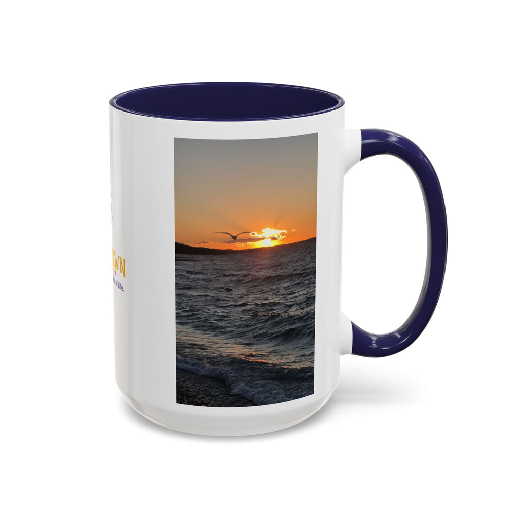 Sunset Vibes Coffee Mug – 11oz & 15oz with Inspirational 'Upsundown' Design