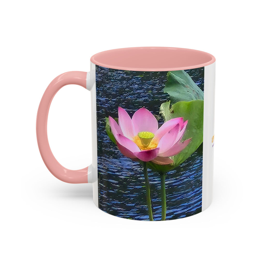 Lotus Water Garden Accent Coffee Mug — Upsundown Logo