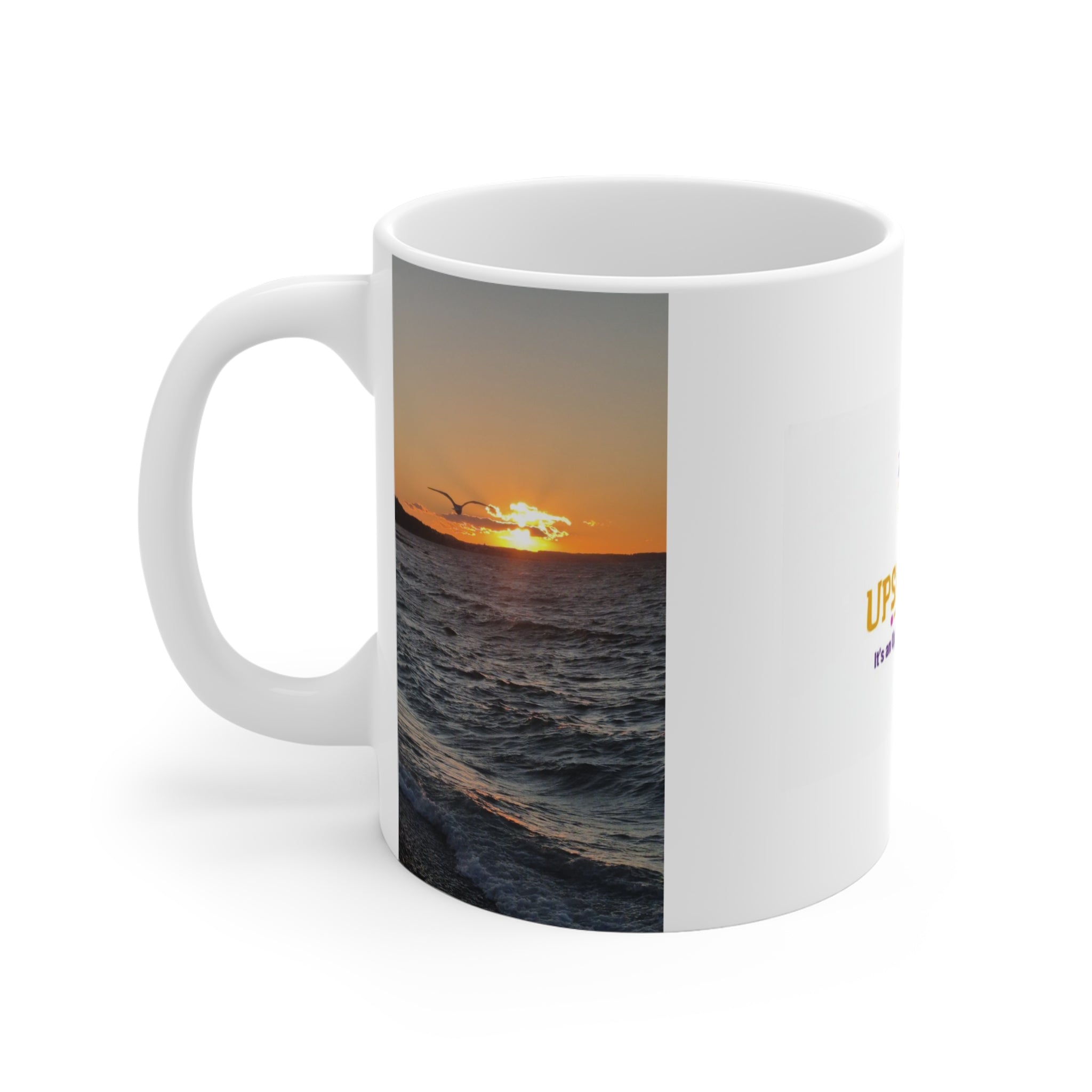 Sunrise Vibes Mug, Inspirational Coffee Cup, Gift for Nature Lovers, Beach Decor, Positive Affirmation Drinkware