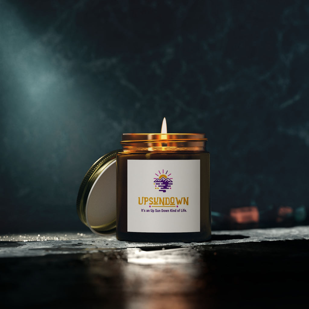 Coconut Apricot Scented Candle – "Upsundown" Relaxation Jar