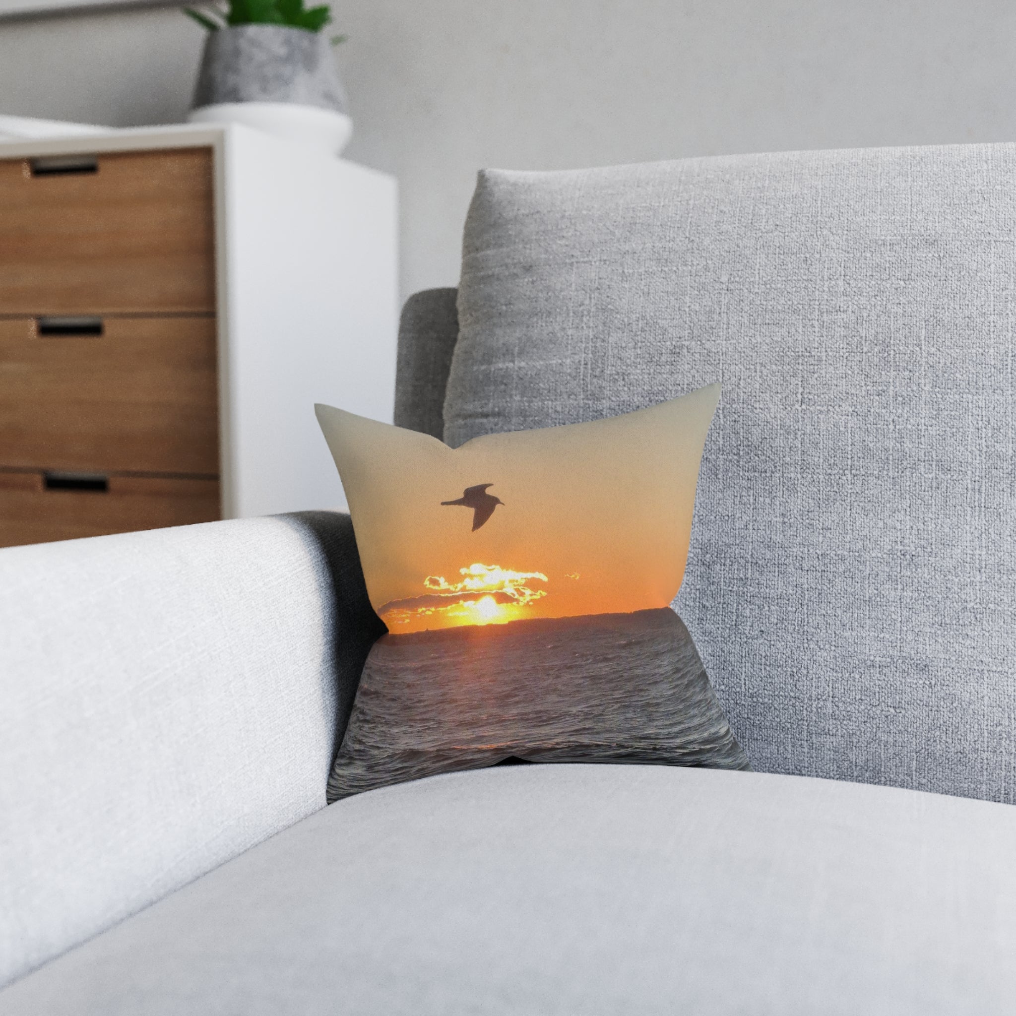 Sunset Serenity Square Pillow