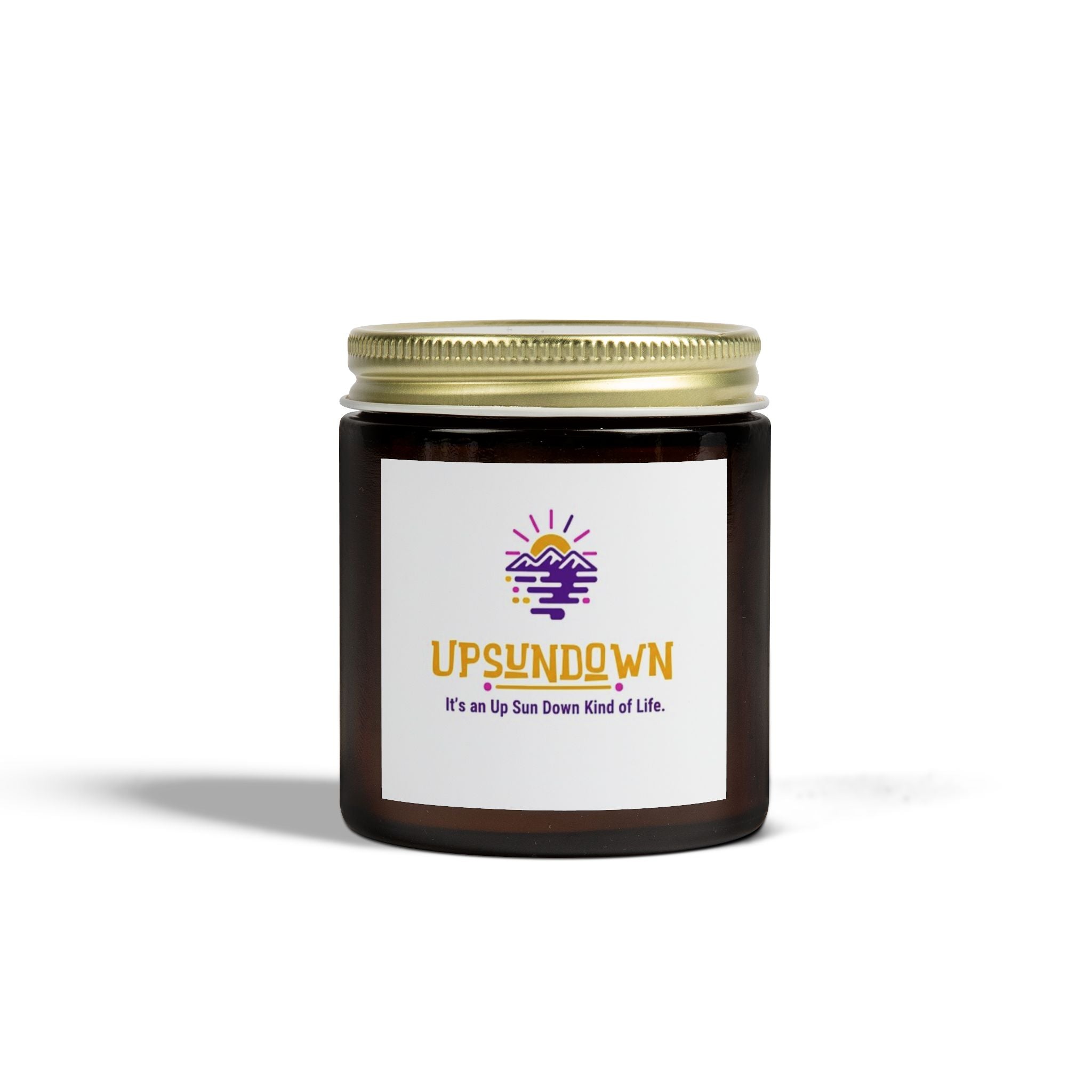 Coconut Apricot Scented Candle – "Upsundown" Relaxation Jar