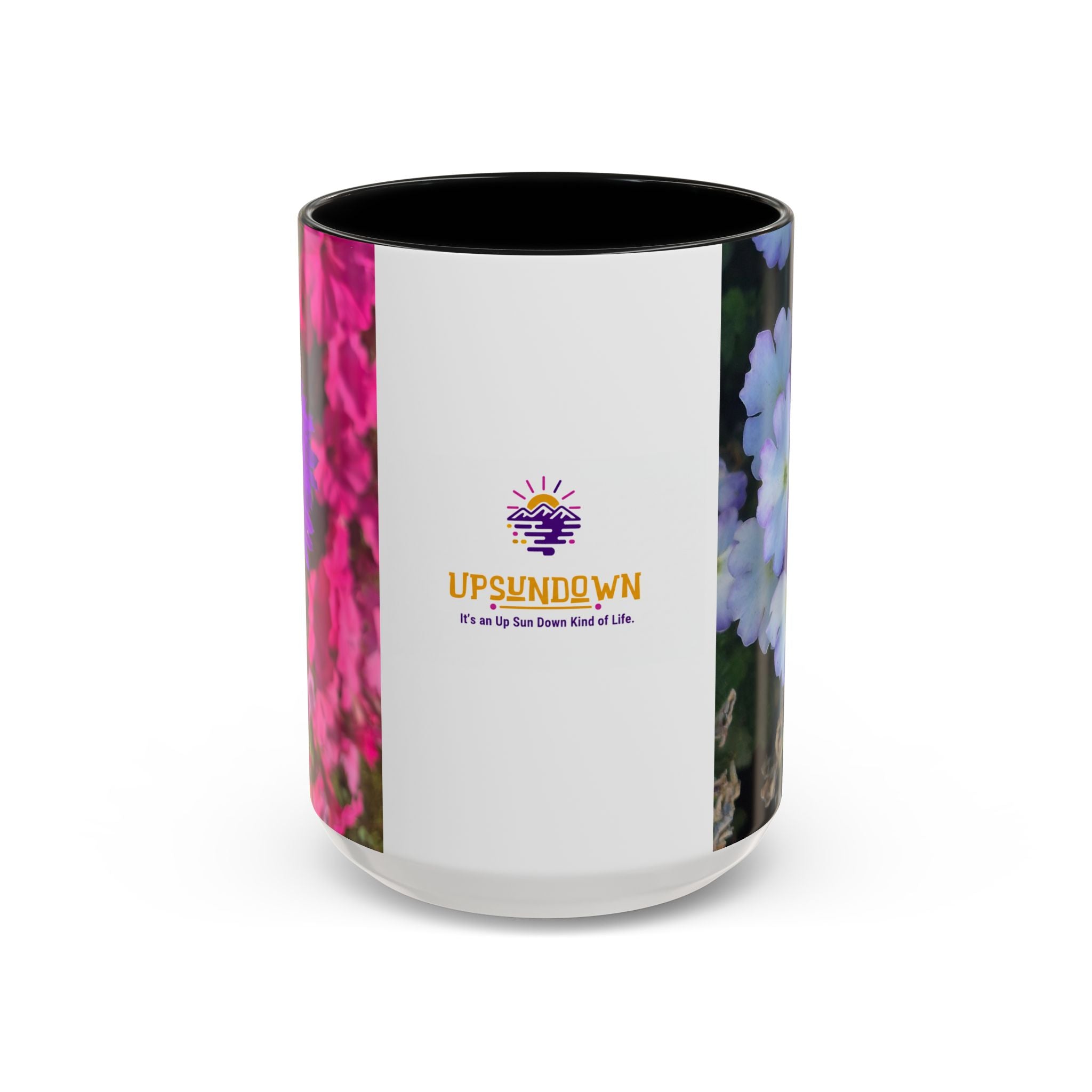 Floral Accent Coffee Mug — Upsundown Logo 11/15oz