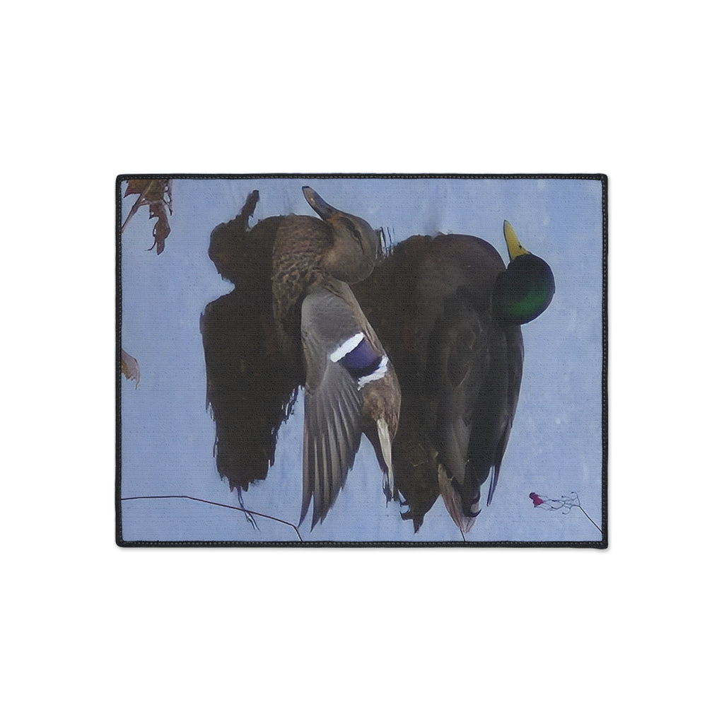 Duck Pond Heavy-Duty Floor Mat — Waterproof Entry Rug with Mallard Photo