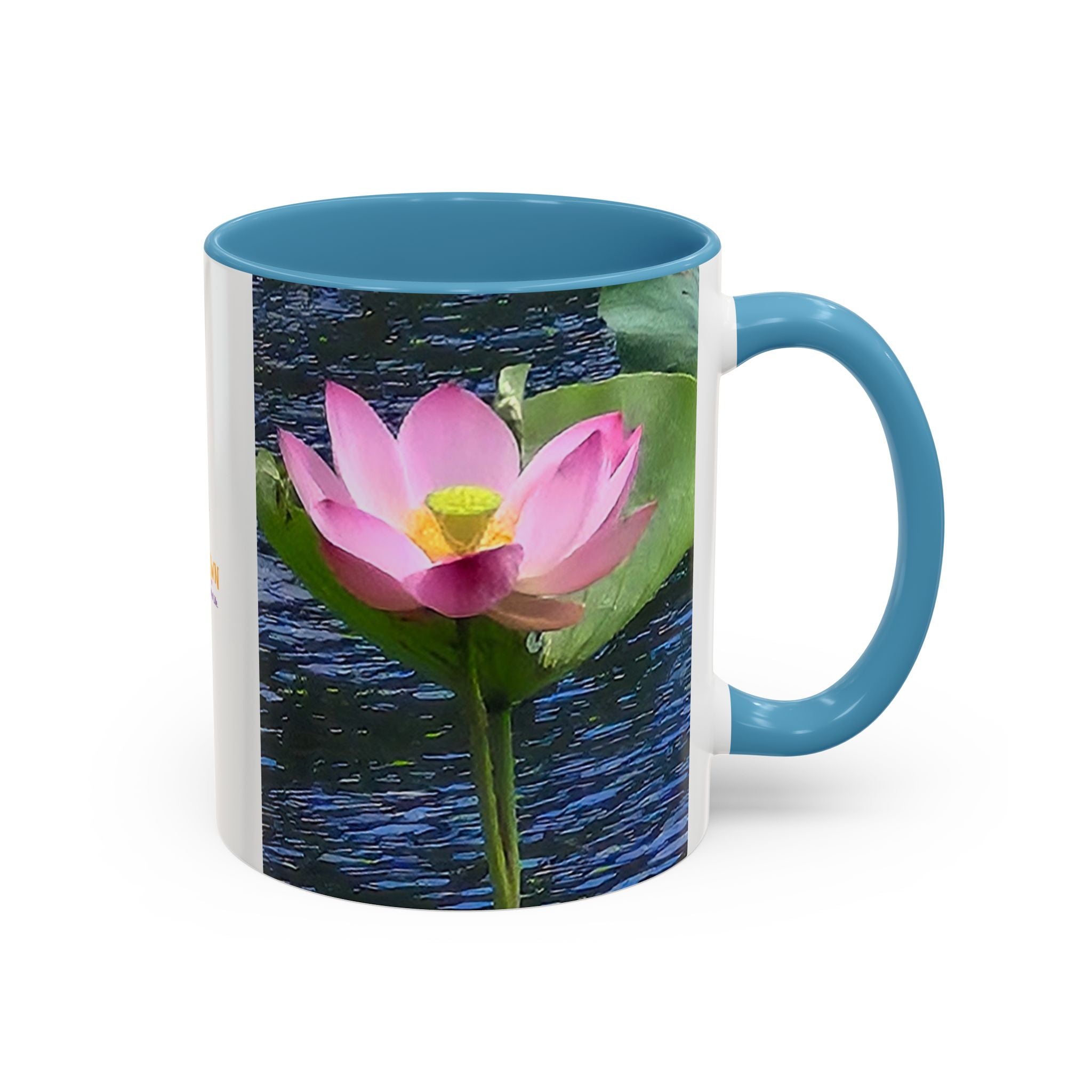 Lotus Water Garden Accent Coffee Mug — Upsundown Logo