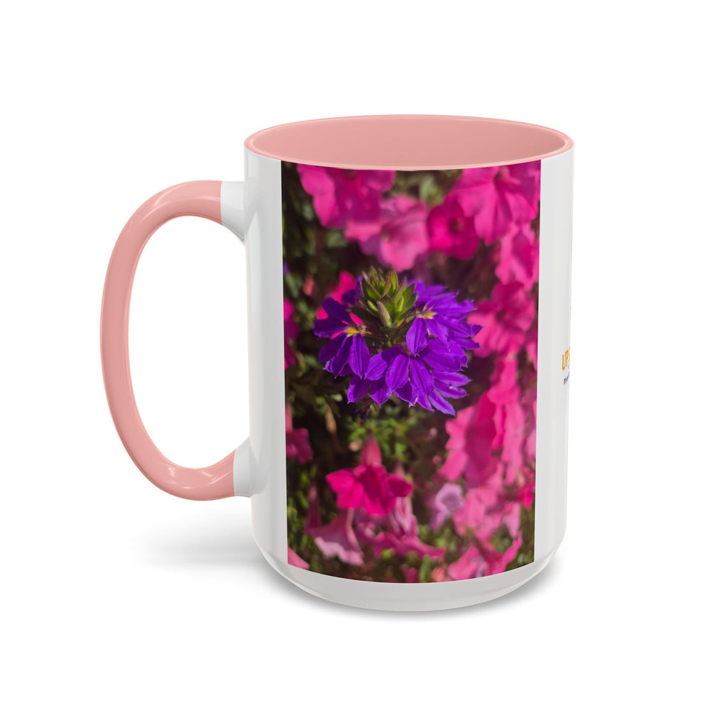 Floral Accent Coffee Mug — Upsundown Logo 11/15oz