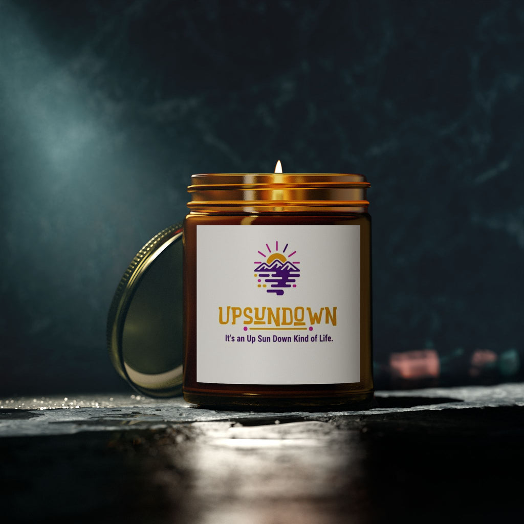 Coconut Apricot Scented Candle – "Upsundown" Relaxation Jar