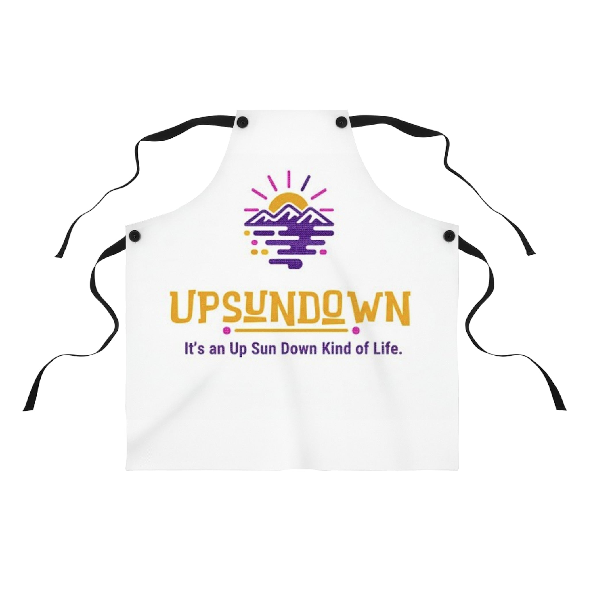 Colorful Sunset AOP Apron - "It's an Up Sun Down Kind of Life"