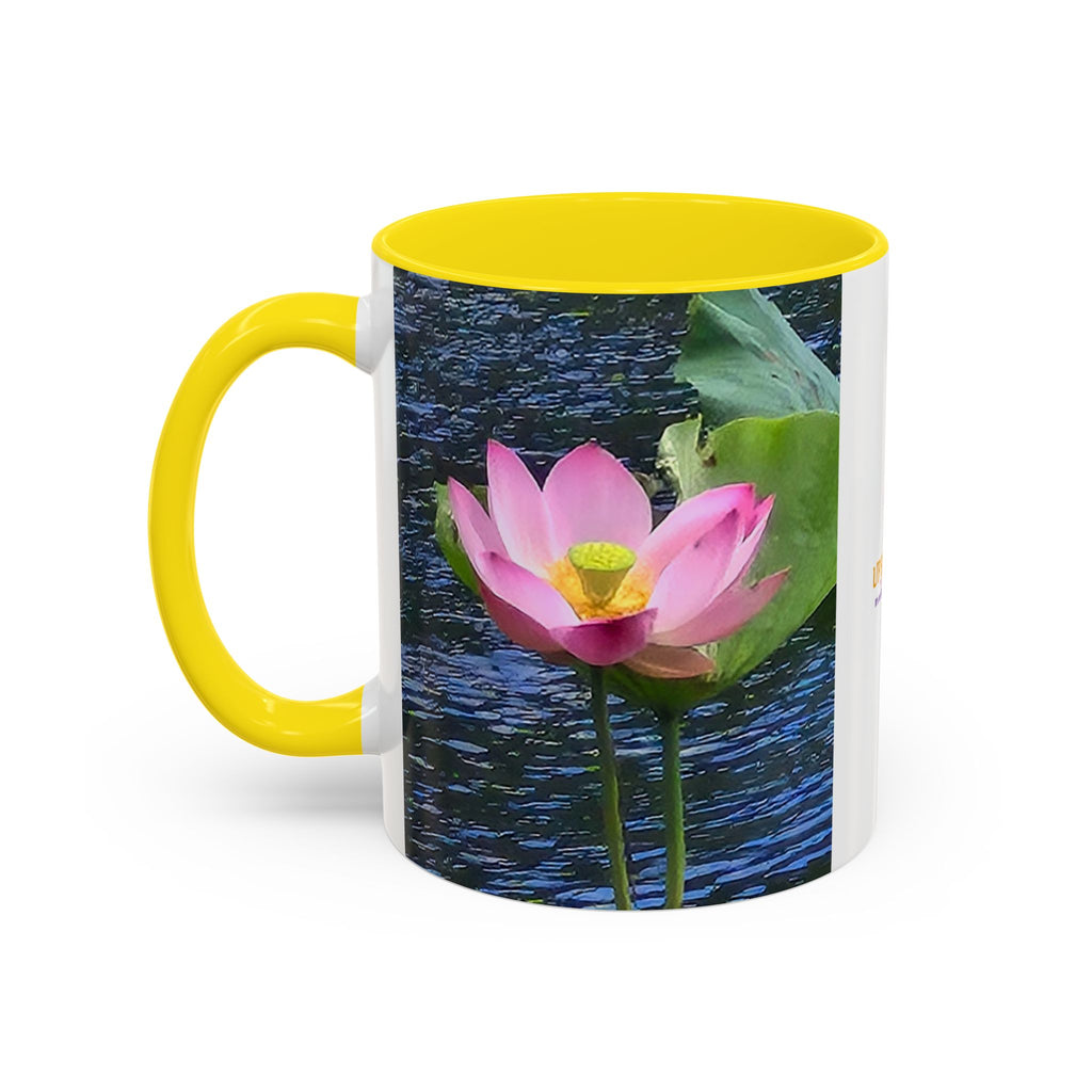Lotus Water Garden Accent Coffee Mug — Upsundown Logo