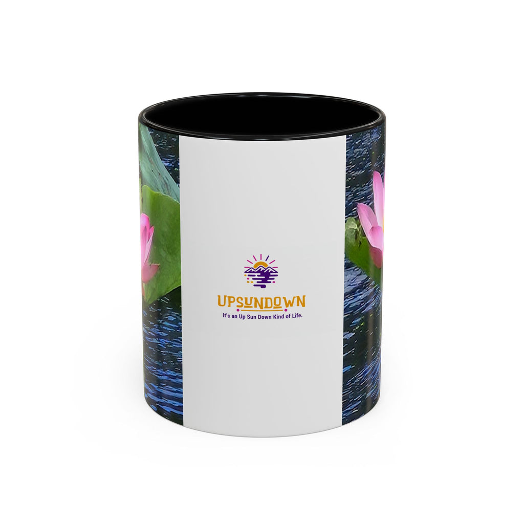 Lotus Water Garden Accent Coffee Mug — Upsundown Logo