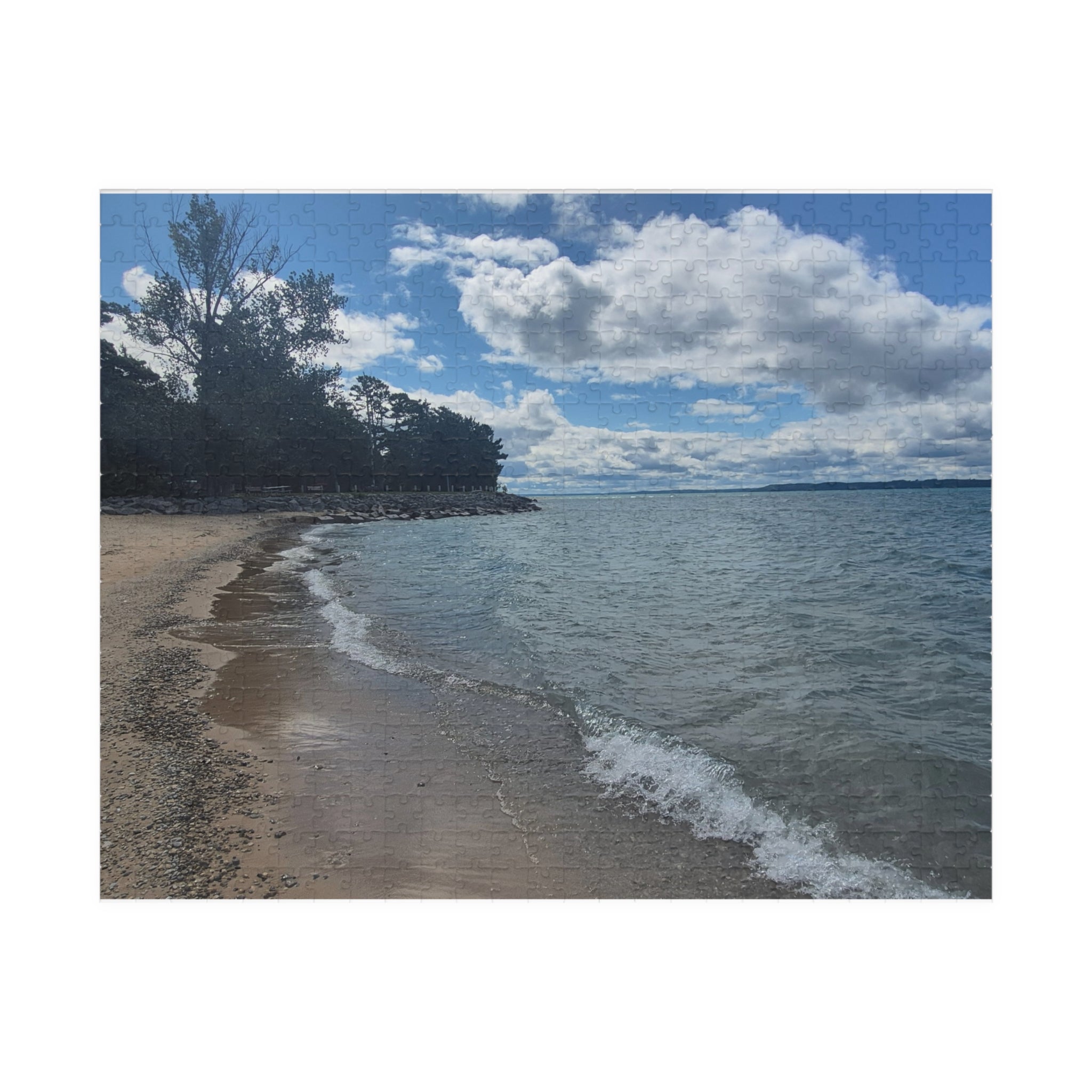 Beach Scene Puzzle (110, 252, 520, 1014-piece) - Relaxing Coastal Vibes for Family Fun