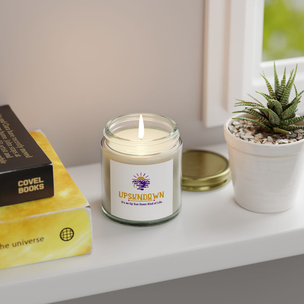 Coconut Apricot Scented Candle – "Upsundown" Relaxation Jar