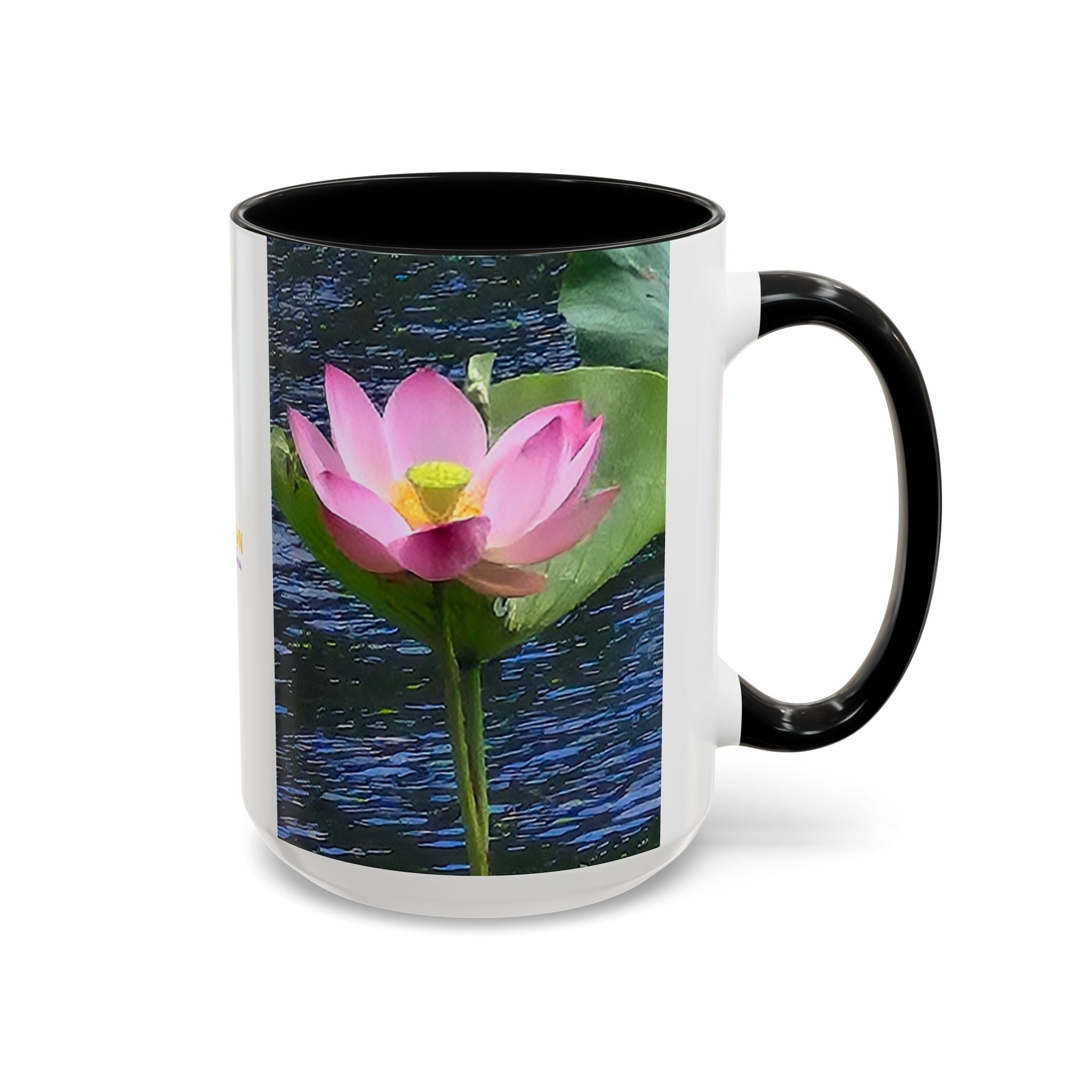 Lotus Water Garden Accent Coffee Mug — Upsundown Logo
