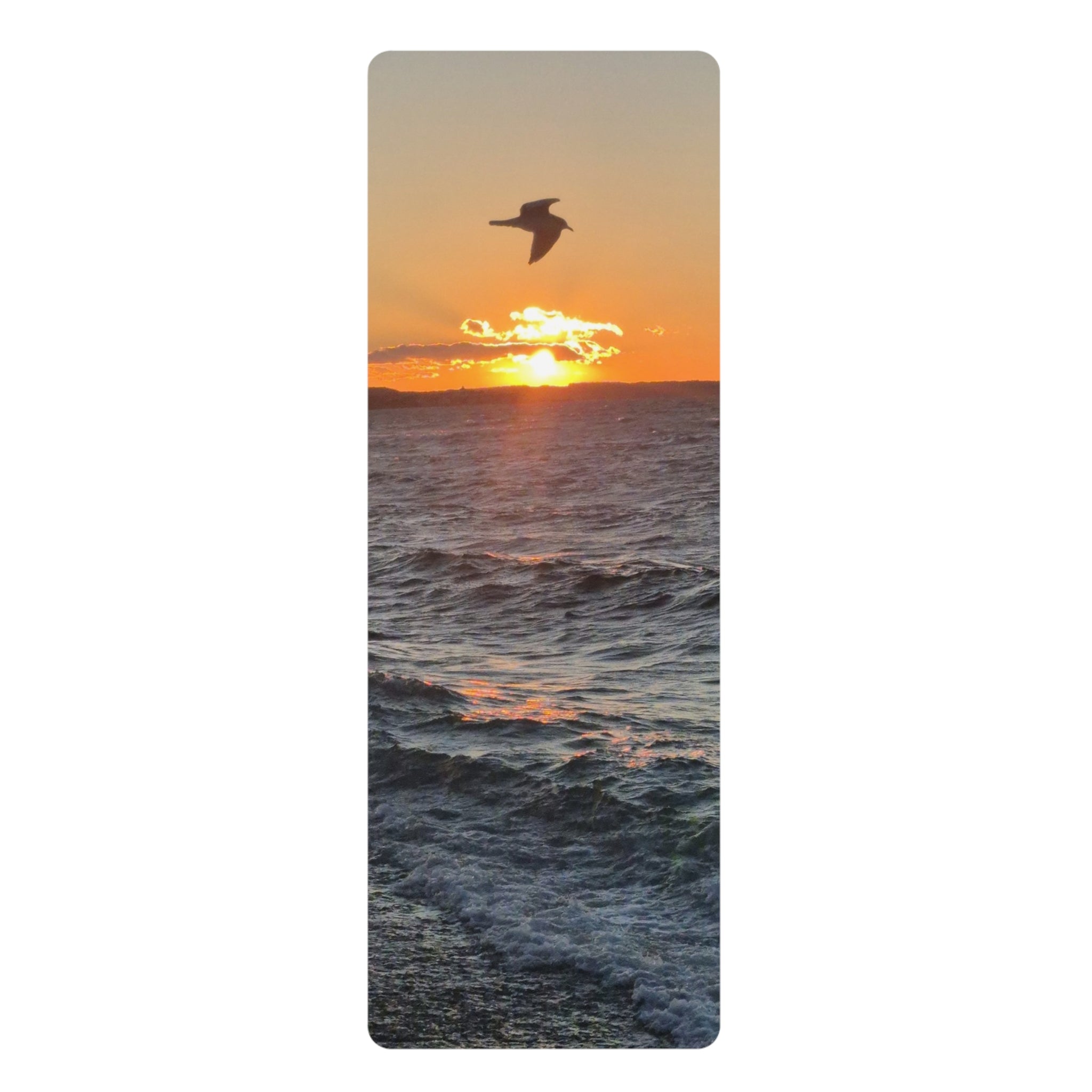 Sunset Seaside Rubber Yoga Mat for Mindful Practice