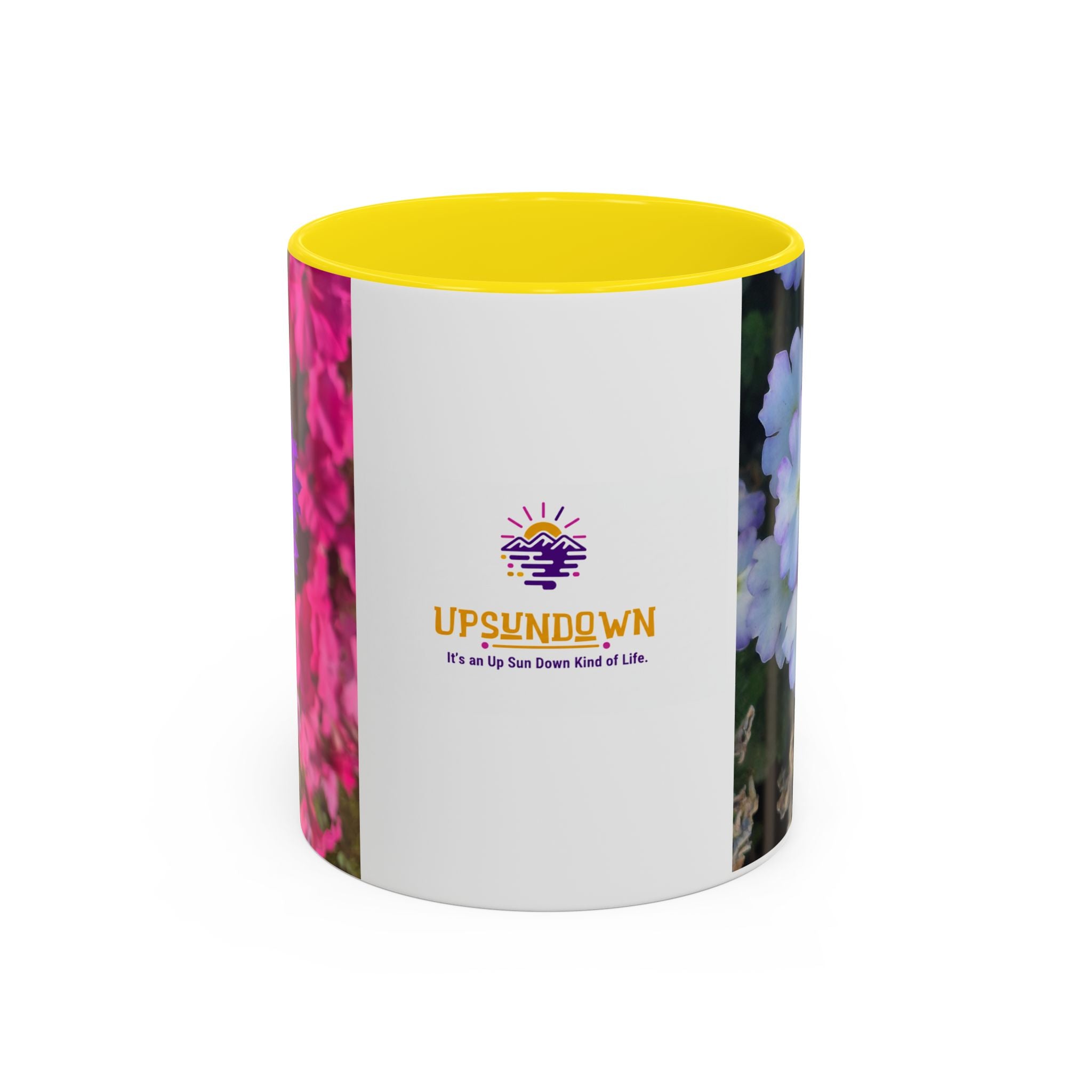 Floral Accent Coffee Mug — Upsundown Logo 11/15oz