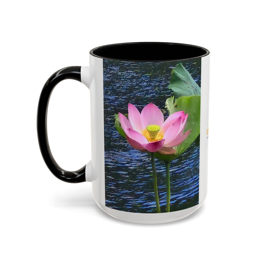 Lotus Water Garden Accent Coffee Mug — Upsundown Logo