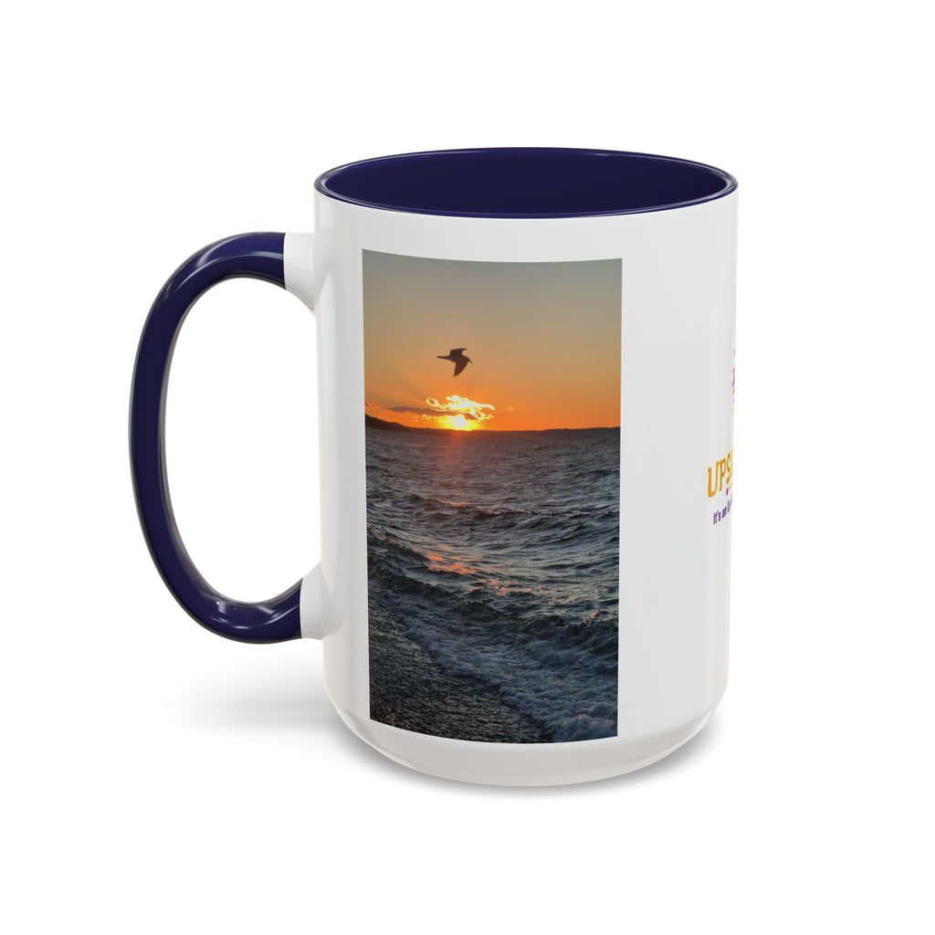 Sunset Vibes Coffee Mug – 11oz & 15oz with Inspirational 'Upsundown' Design