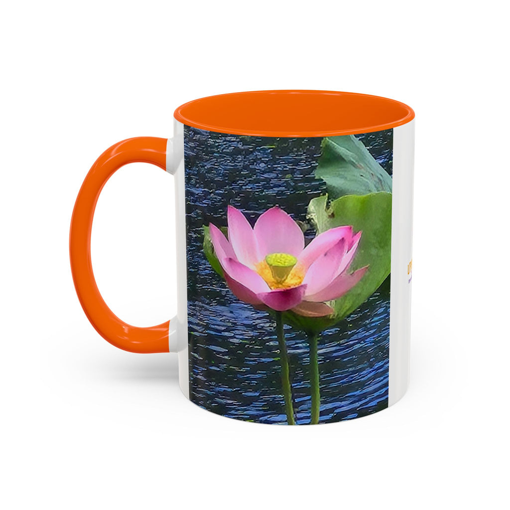 Lotus Water Garden Accent Coffee Mug — Upsundown Logo