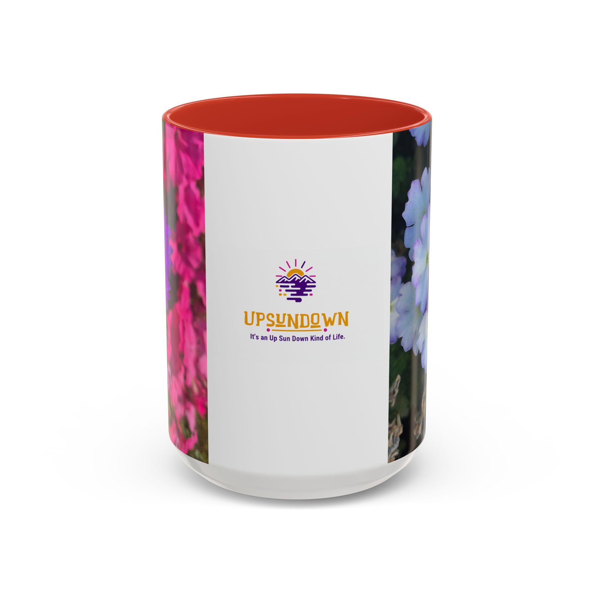 Floral Accent Coffee Mug — Upsundown Logo 11/15oz