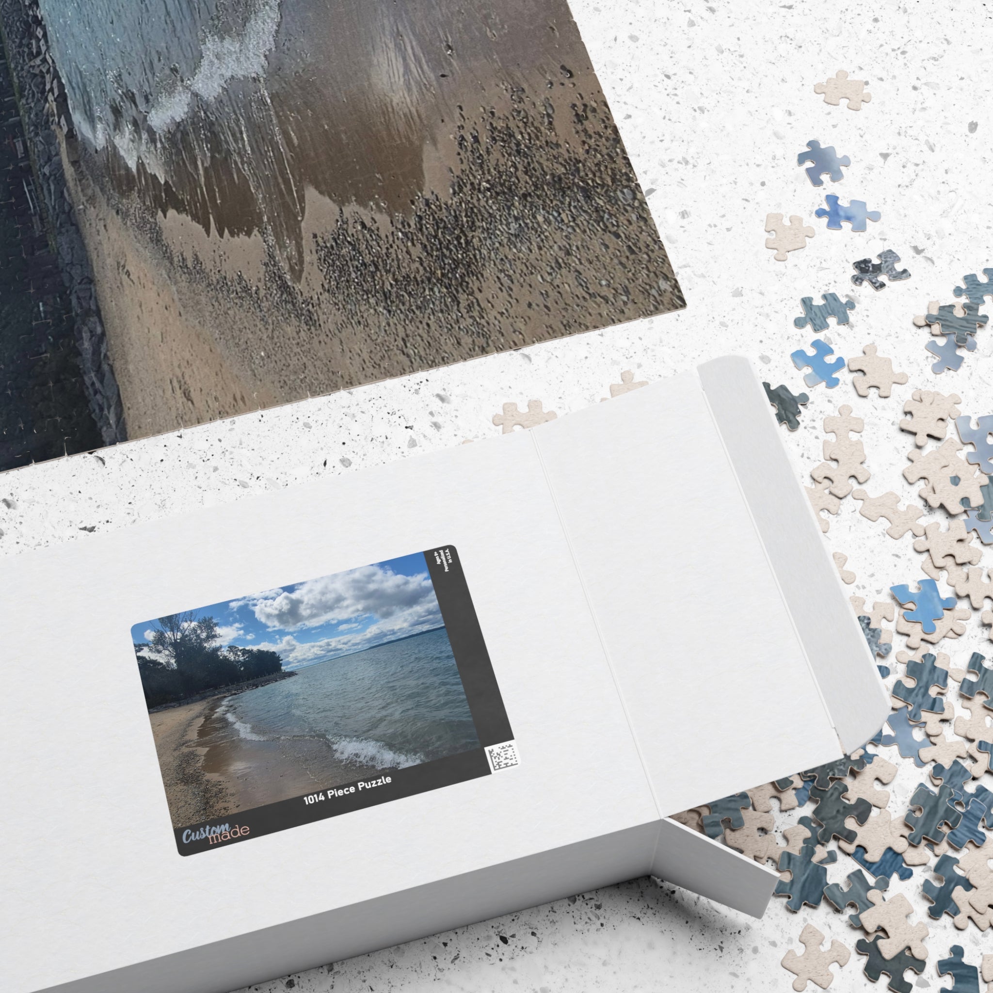 Beach Scene Puzzle (110, 252, 520, 1014-piece) - Relaxing Coastal Vibes for Family Fun