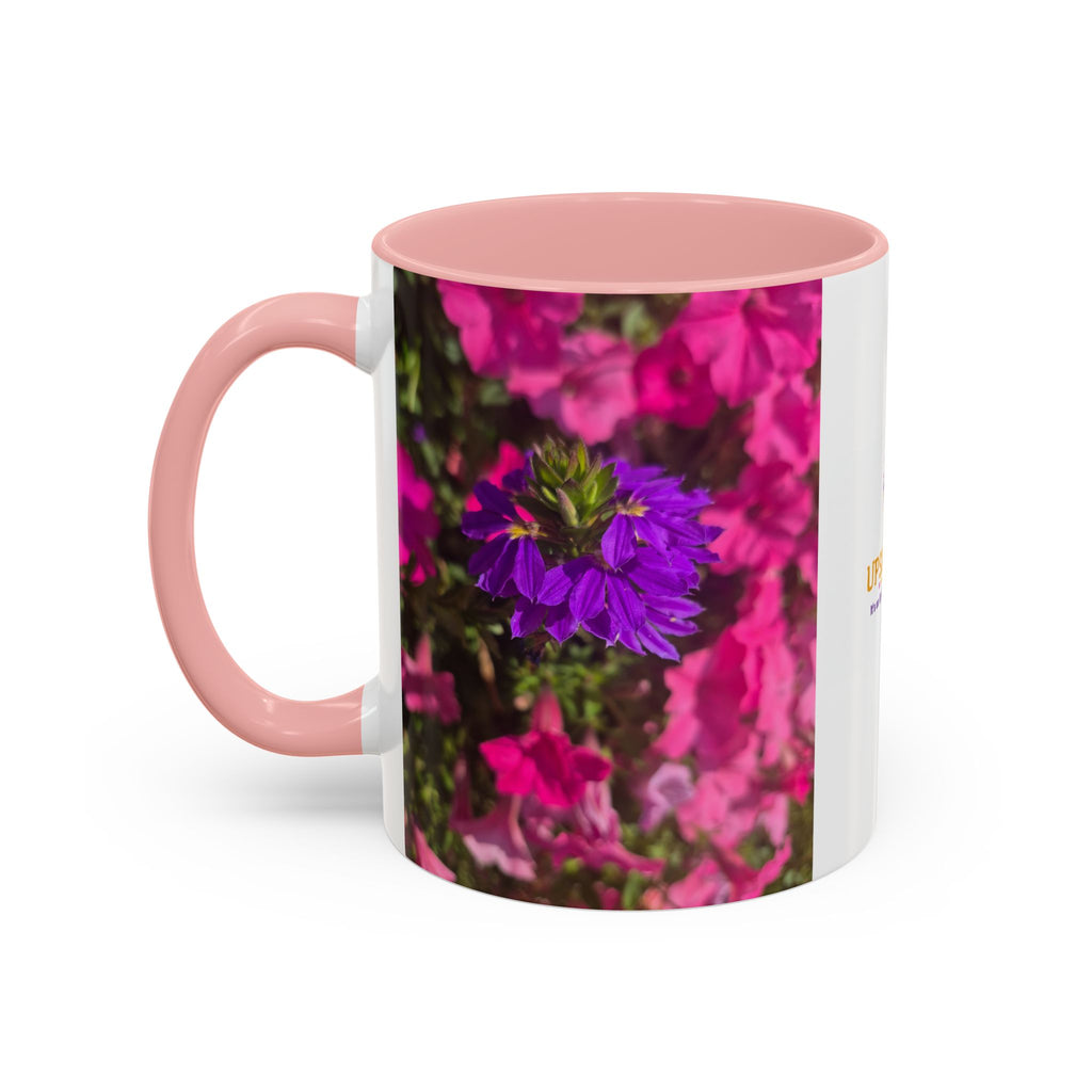 Floral Accent Coffee Mug — Upsundown Logo 11/15oz