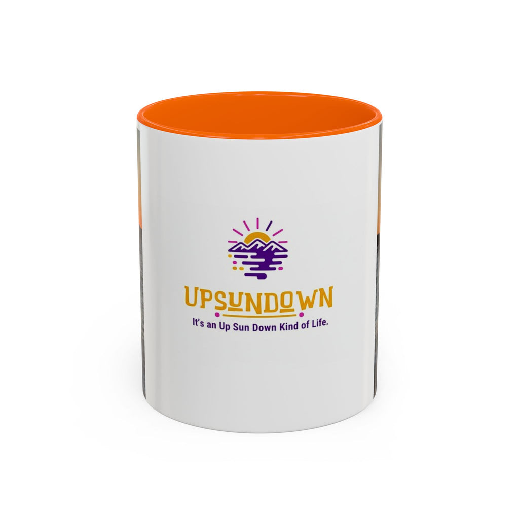 Sunset Vibes Coffee Mug – 11oz & 15oz with Inspirational 'Upsundown' Design