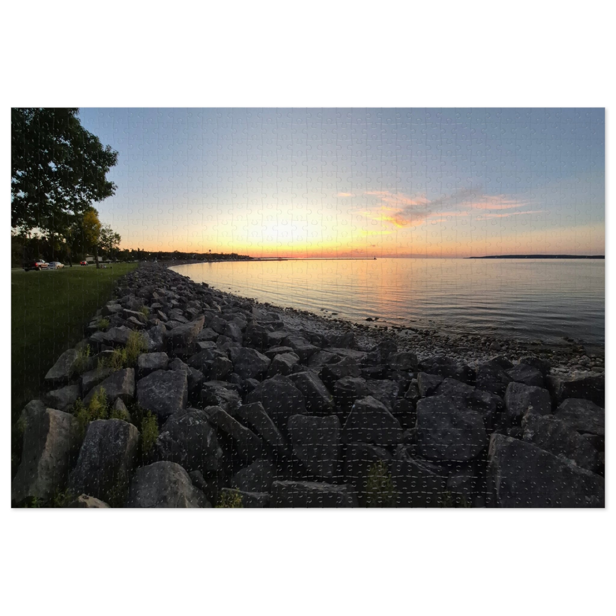 Scenic Sunset Jigsaw Puzzle with Tin – 500 Pieces