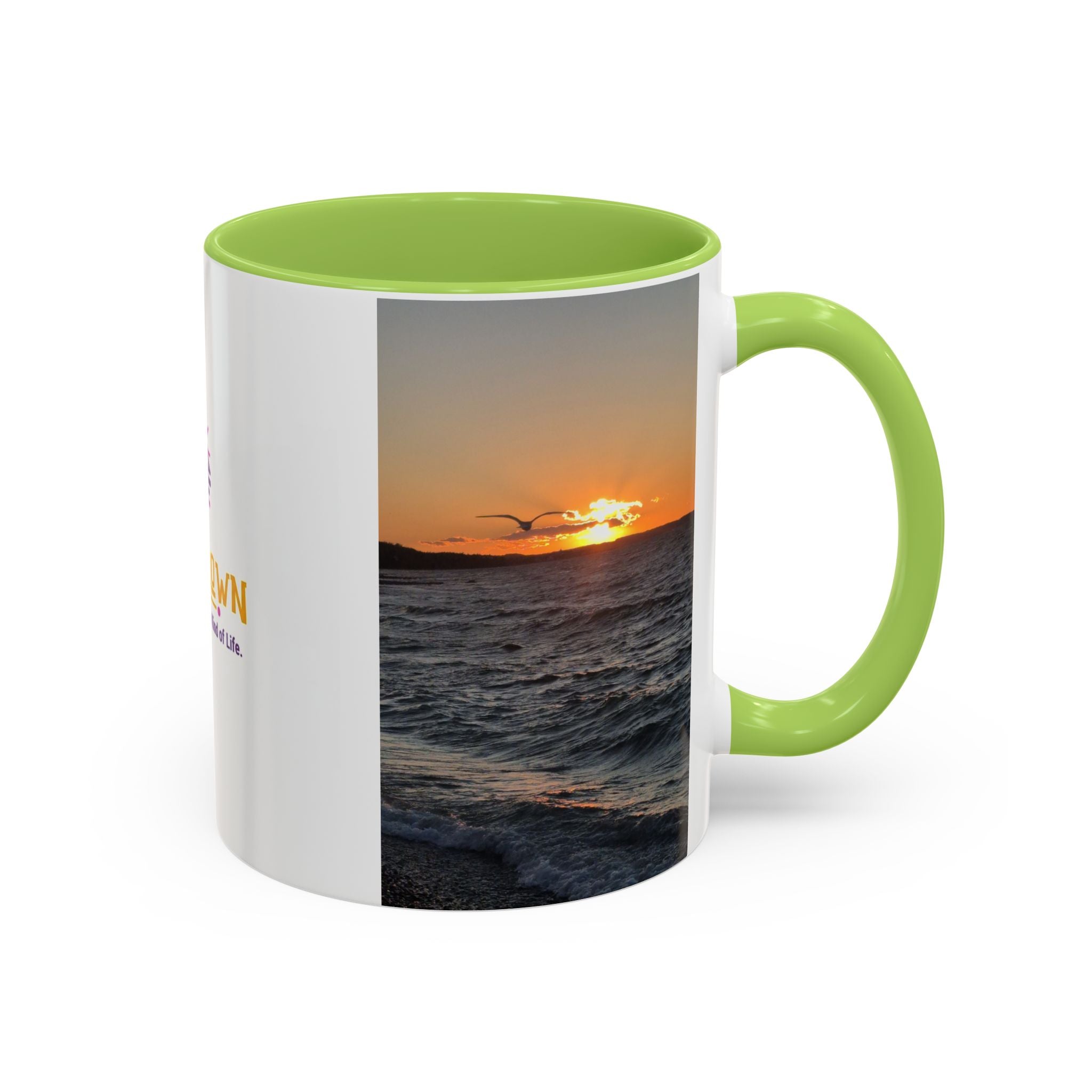 Sunset Vibes Coffee Mug – 11oz & 15oz with Inspirational 'Upsundown' Design