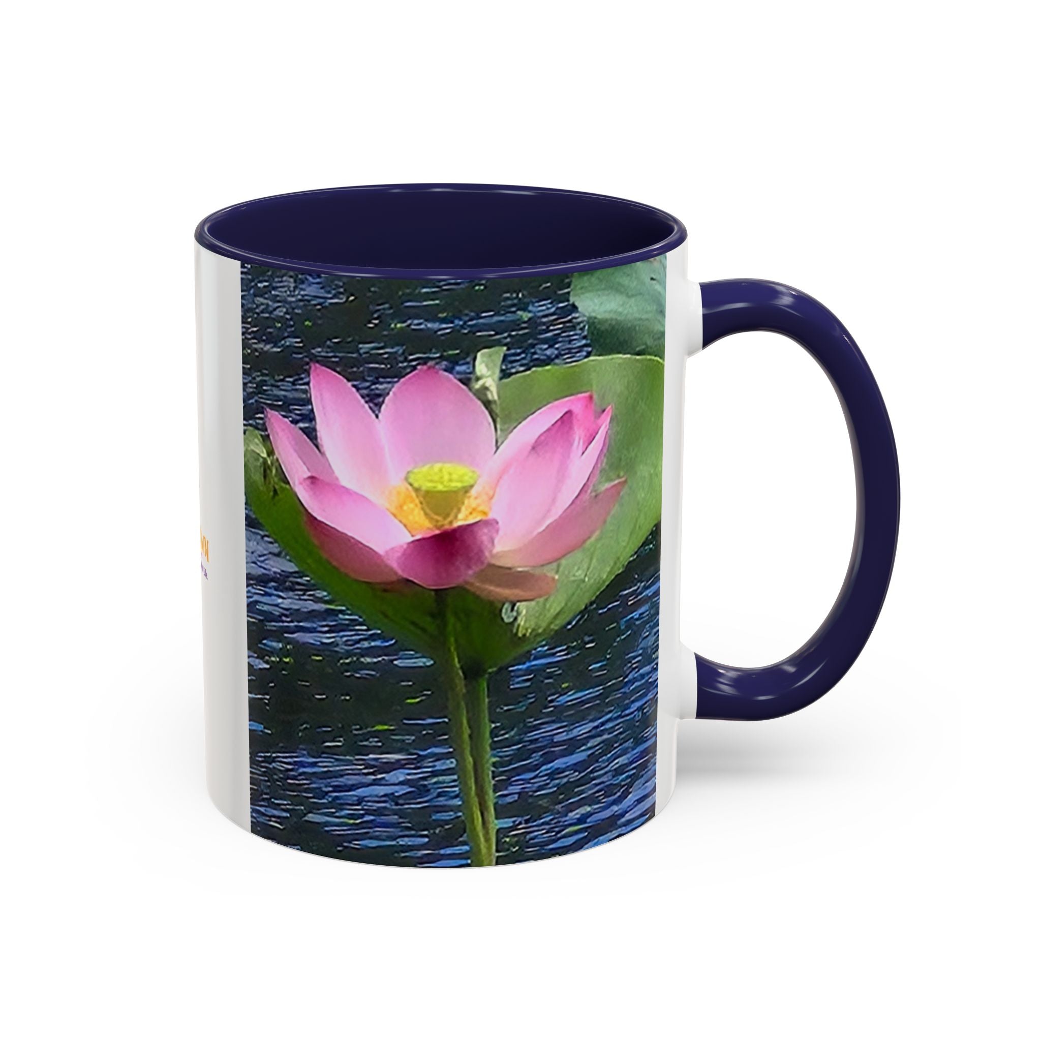 Lotus Water Garden Accent Coffee Mug — Upsundown Logo