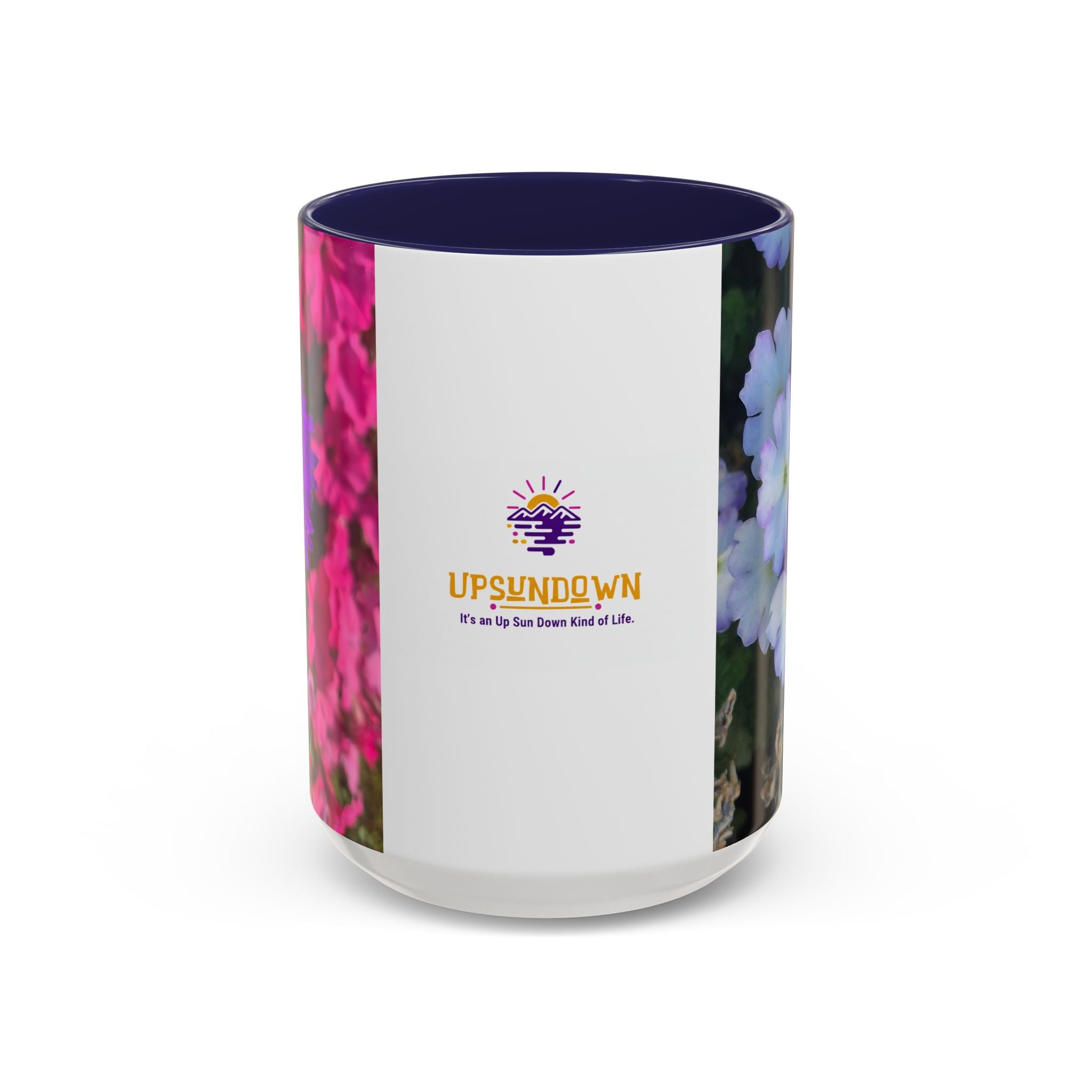 Floral Accent Coffee Mug — Upsundown Logo 11/15oz