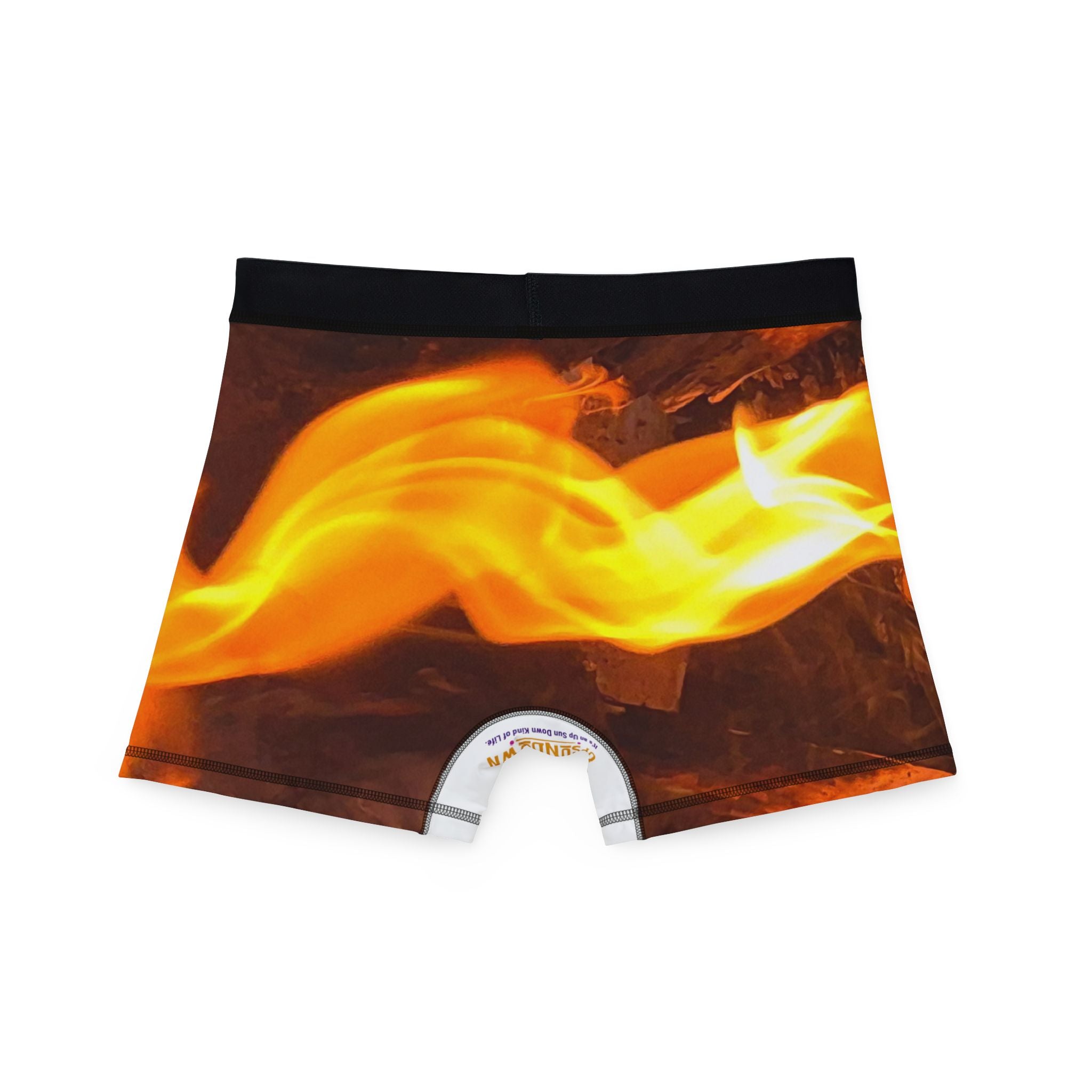 Flame Print Men's Boxers – Bold Fire Graphic Underwear