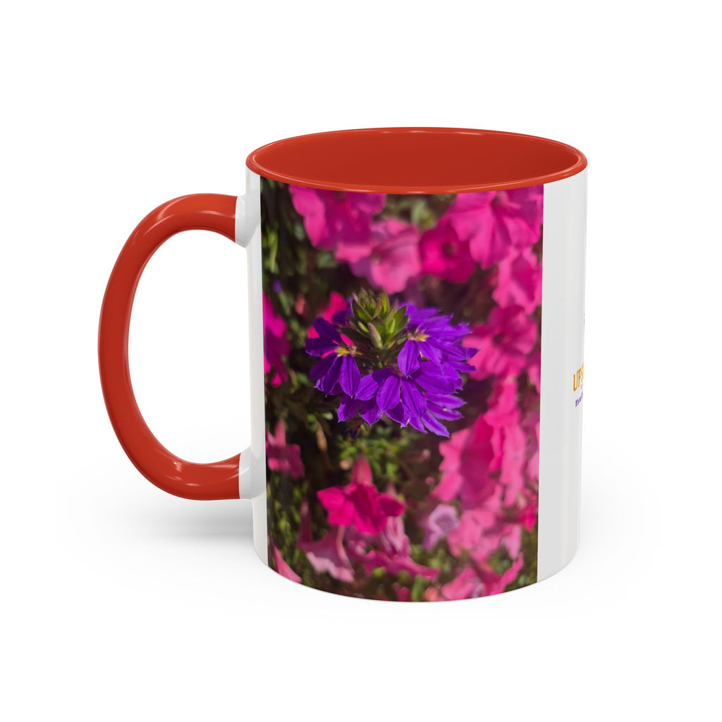 Floral Accent Coffee Mug — Upsundown Logo 11/15oz