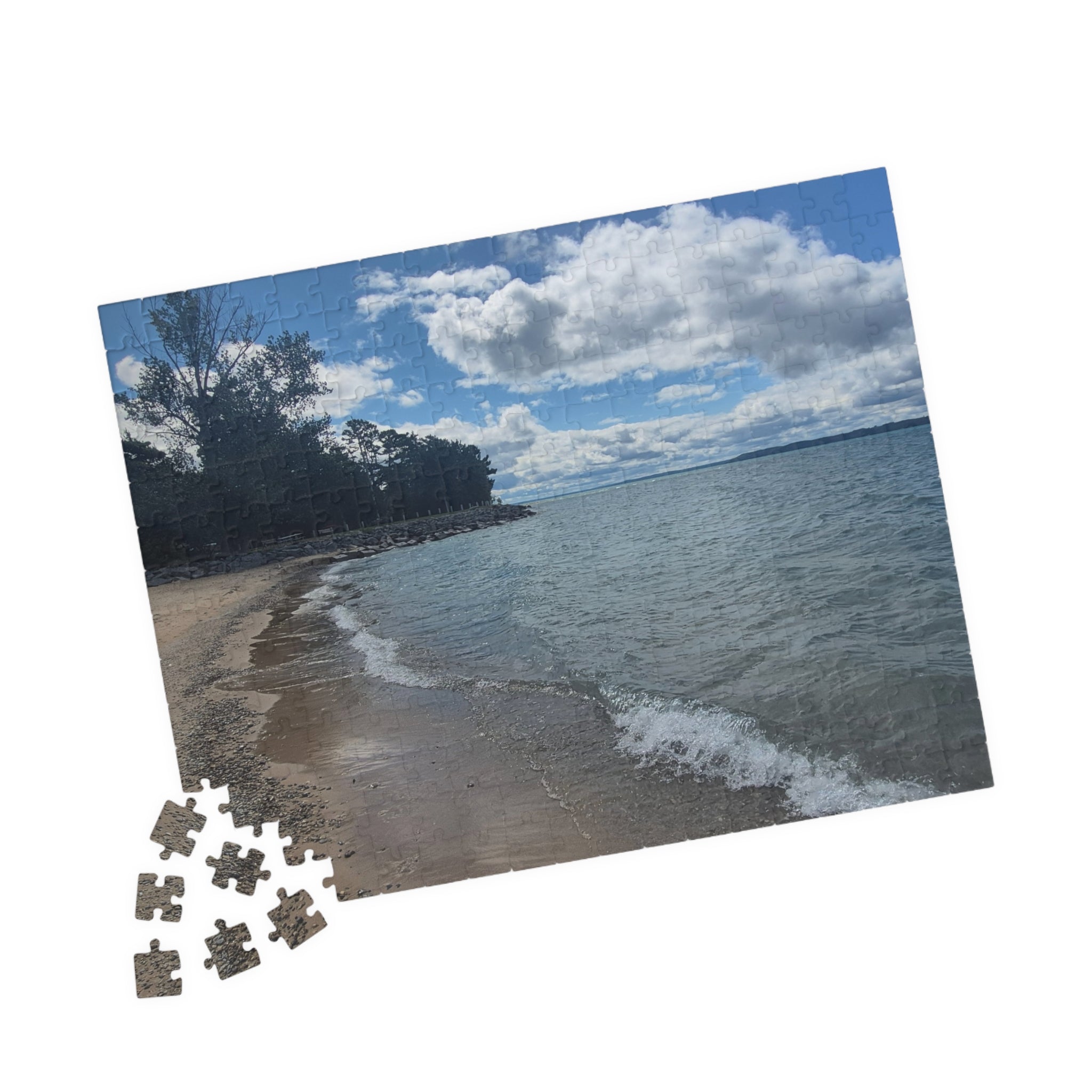 Beach Scene Puzzle (110, 252, 520, 1014-piece) - Relaxing Coastal Vibes for Family Fun