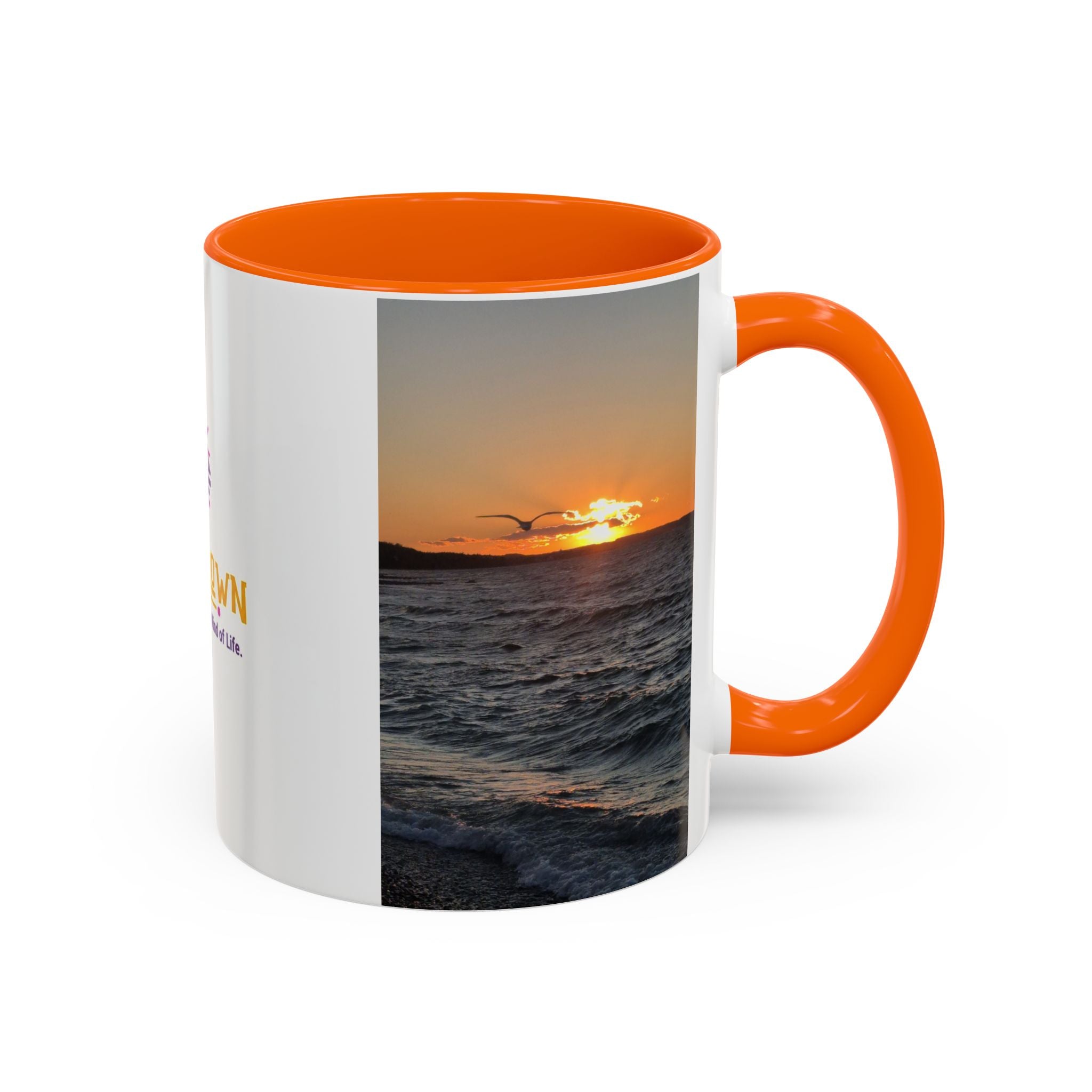 Sunset Vibes Coffee Mug – 11oz & 15oz with Inspirational 'Upsundown' Design