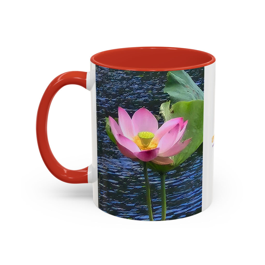 Lotus Water Garden Accent Coffee Mug — Upsundown Logo