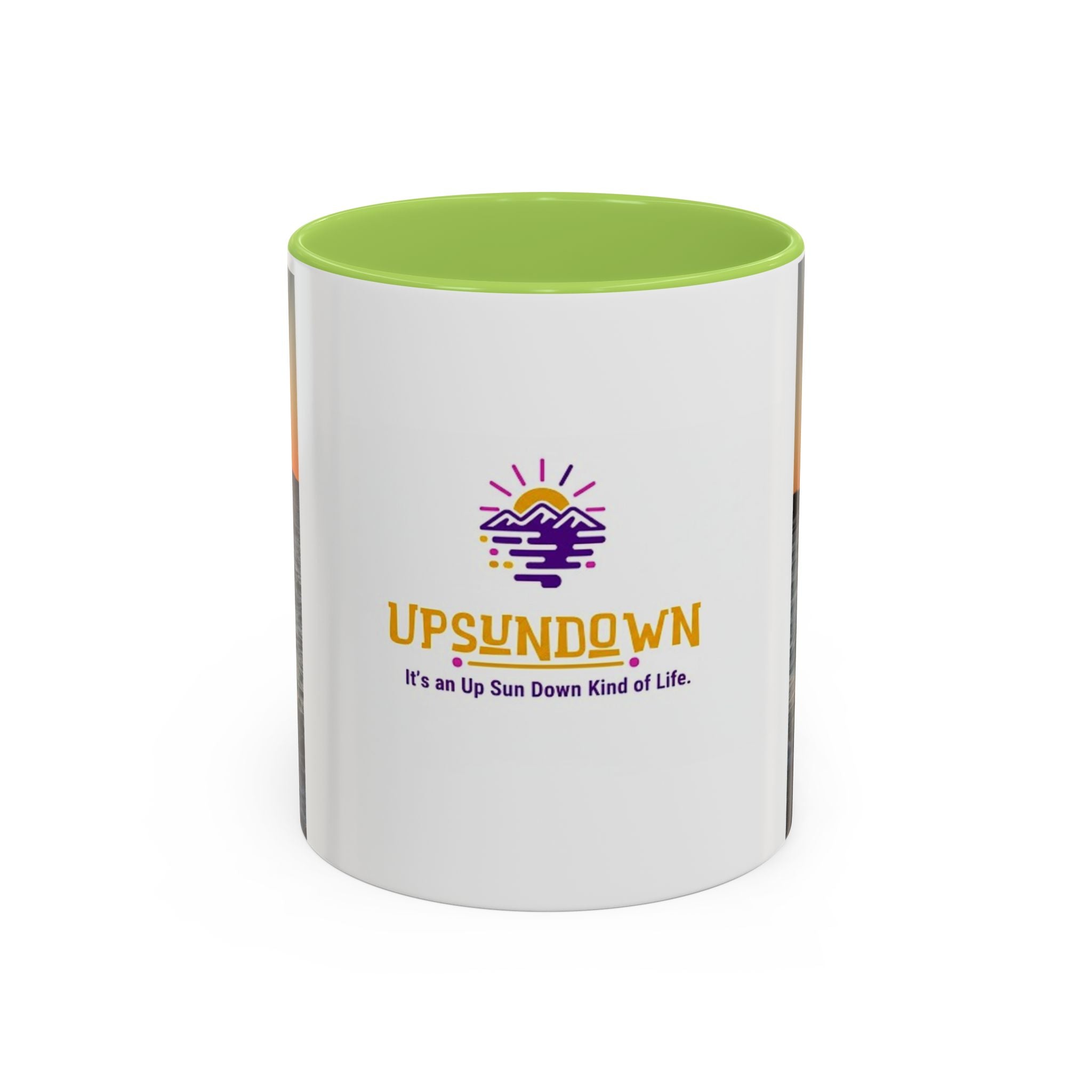 Sunset Vibes Coffee Mug – 11oz & 15oz with Inspirational 'Upsundown' Design