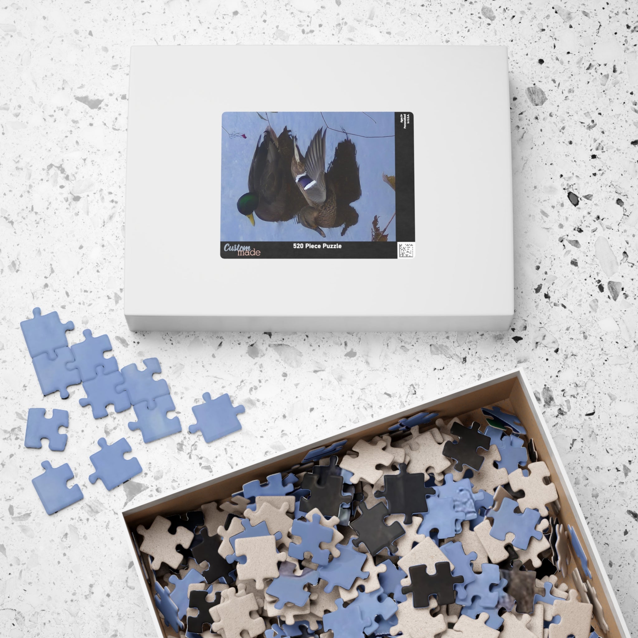 Nature-Inspired Puzzle: Tranquil Duck Duo (110, 252, 520, 1014-piece)