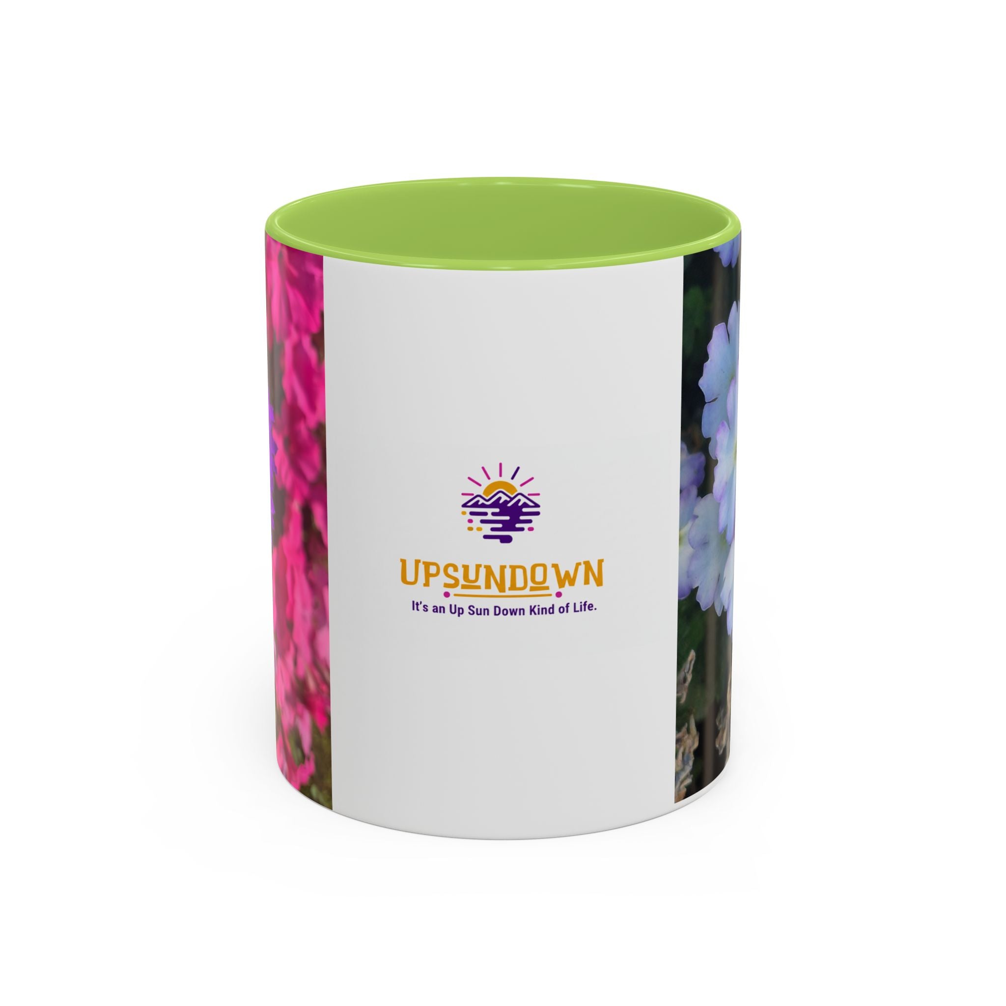 Floral Accent Coffee Mug — Upsundown Logo 11/15oz