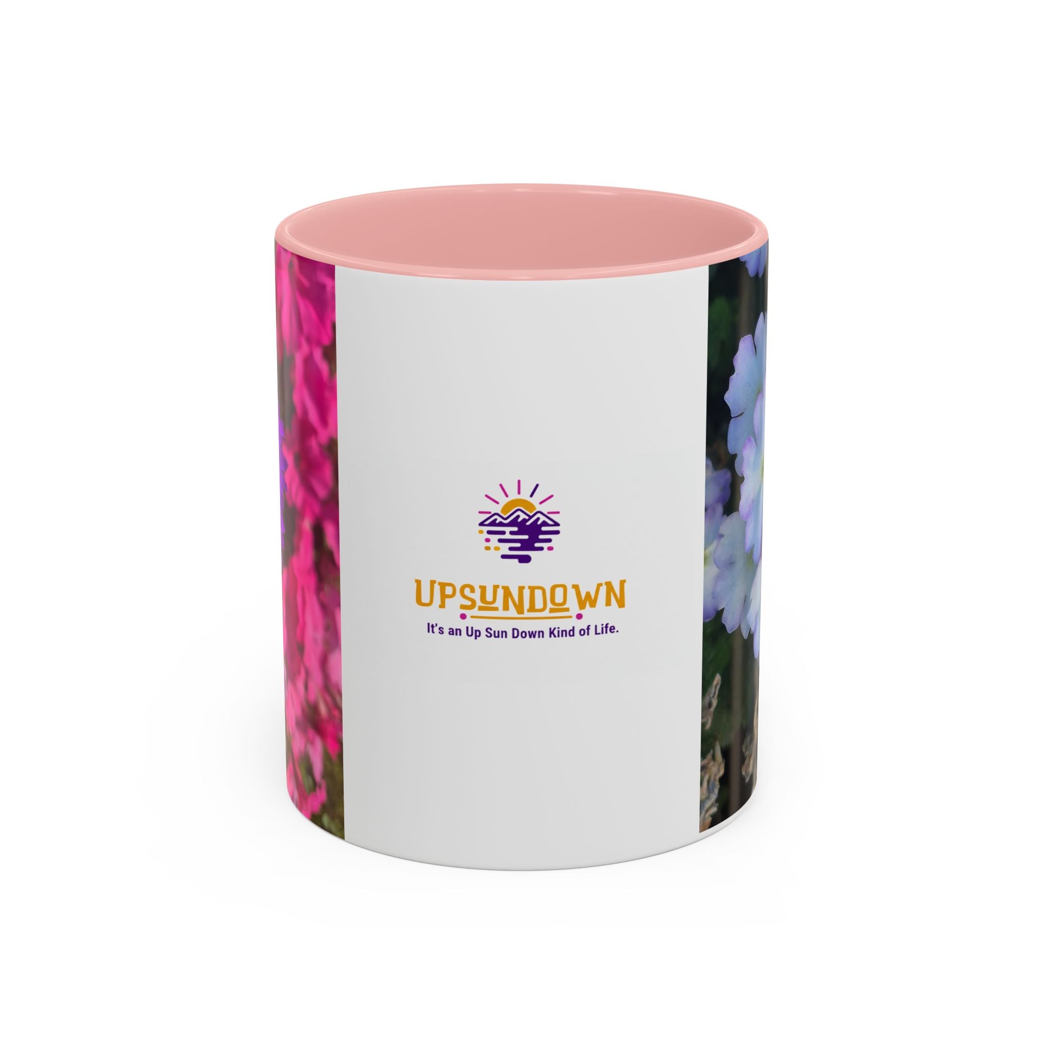 Floral Accent Coffee Mug — Upsundown Logo 11/15oz