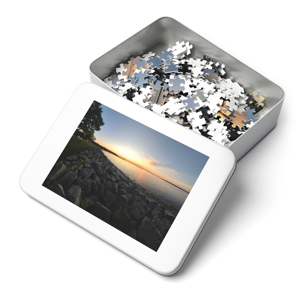 Scenic Sunset Jigsaw Puzzle with Tin – 500 Pieces