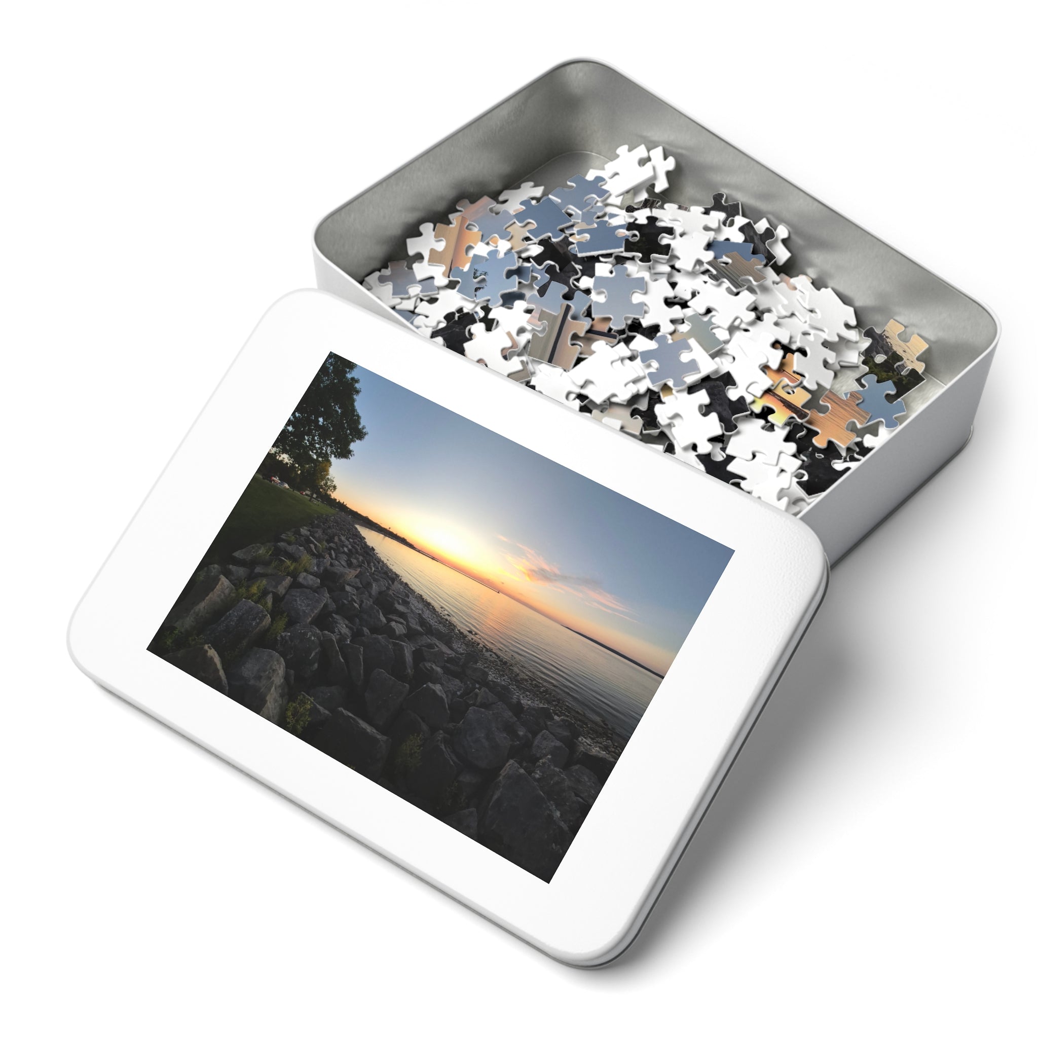 Scenic Sunset Jigsaw Puzzle with Tin – 500 Pieces