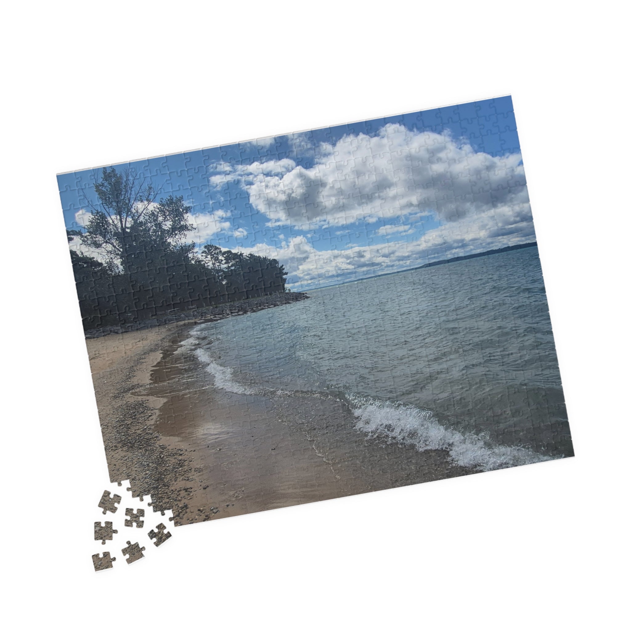 Beach Scene Puzzle (110, 252, 520, 1014-piece) - Relaxing Coastal Vibes for Family Fun