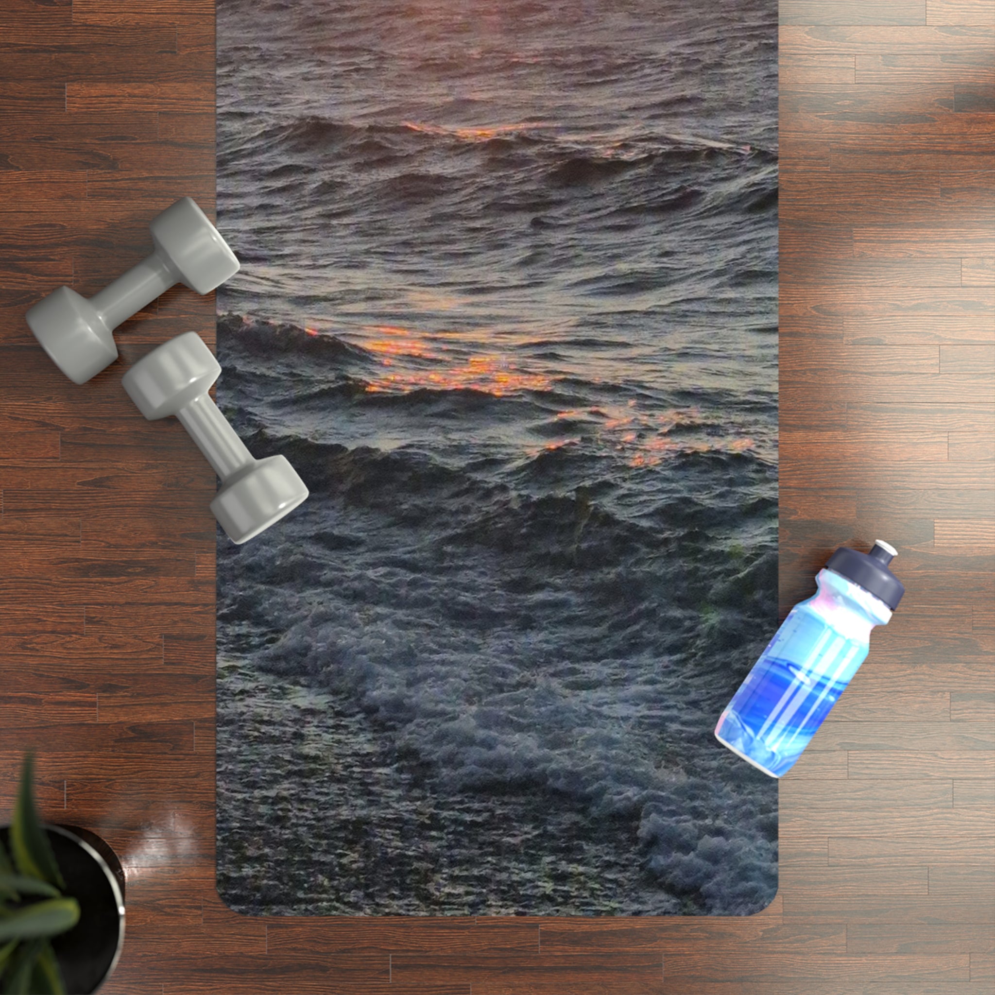 Sunset Seaside Rubber Yoga Mat for Mindful Practice