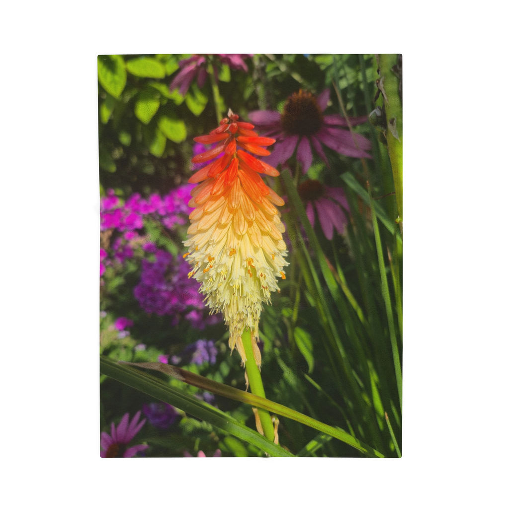 Botanical Velveteen Plush Blanket - Cozy Floral Throw for Home & Relaxation